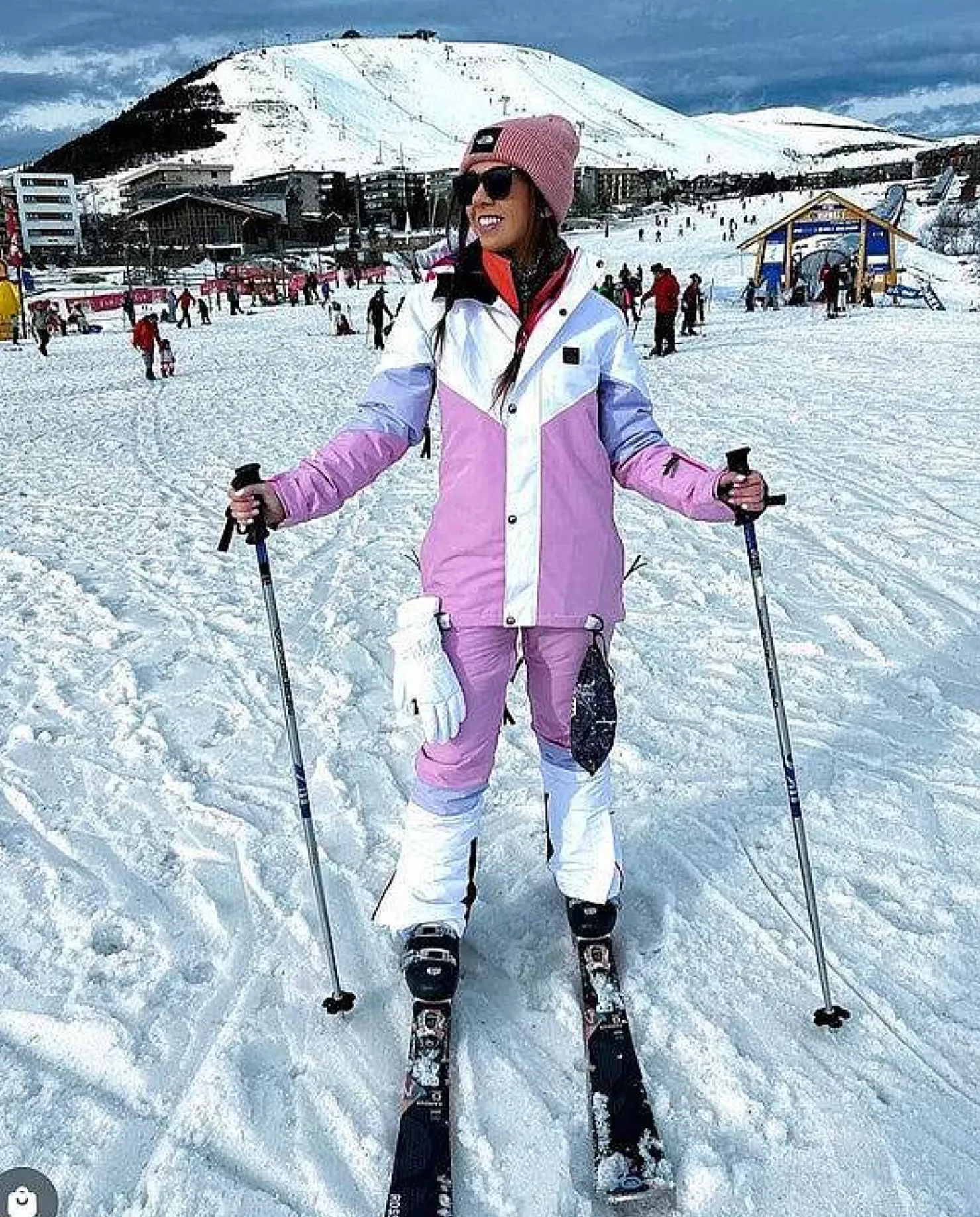 Women OOSC 1080 Jackets & Pants>1080 Women'S Ski & Snowboard Jacket - Pastel Pink, White & Pastel Purple