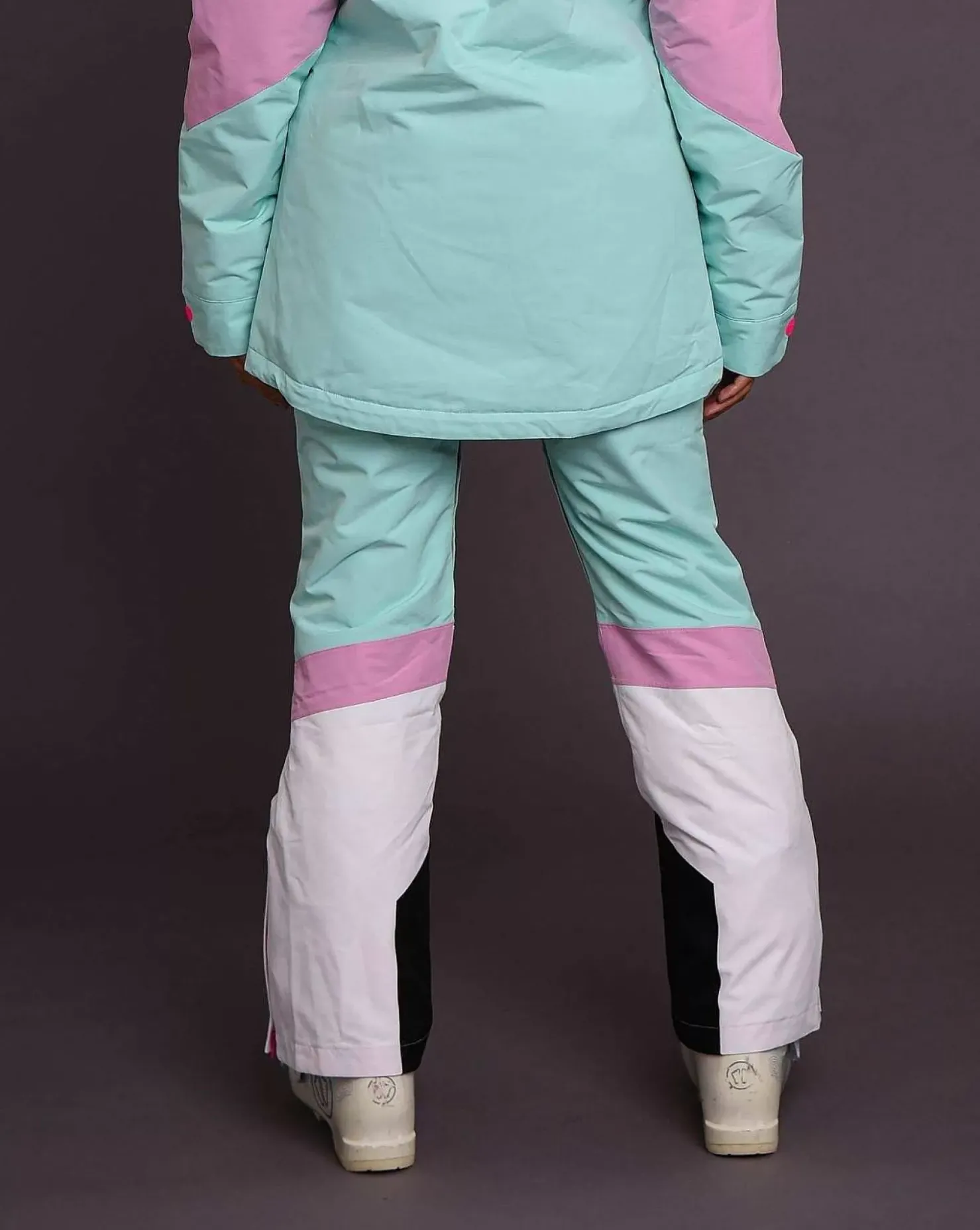 Women OOSC 1080 Jackets & Pants>1080 Women'S Ski & Snowboard Pant - Pastel Pink, White & Pastel Mint