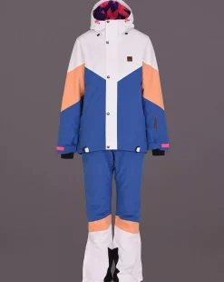 Women OOSC Snow Pants / Bibs>1080 Women'S Ski & Snowboard Pant - Pastel Peach, White & Blue