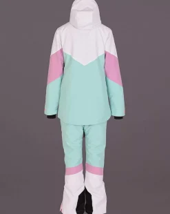 Women OOSC Snow Pants / Bibs>1080 Women'S Ski & Snowboard Pant - Pastel Pink, White & Pastel Mint