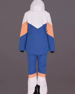 Women OOSC 1080 Jackets & Pants>1080 Women'S Ski & Snowboard Pant - Pastel Peach, White & Blue