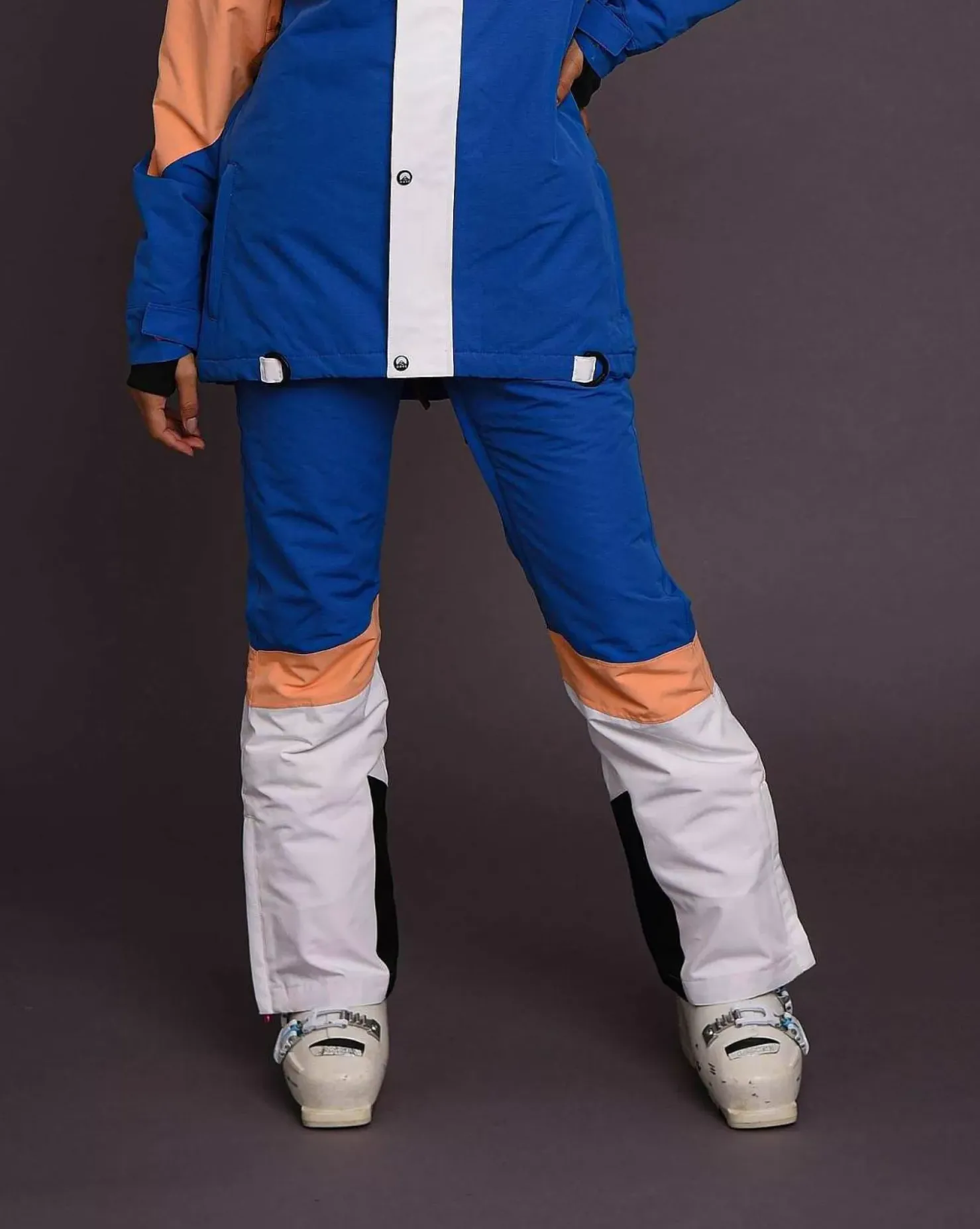 Women OOSC 1080 Jackets & Pants>1080 Women'S Ski & Snowboard Pant - Pastel Peach, White & Blue