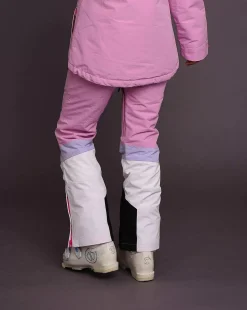 Women OOSC 1080 Jackets & Pants>1080 Women'S Ski & Snowboard Pant - Pastel Pink, White & Pastel Purple