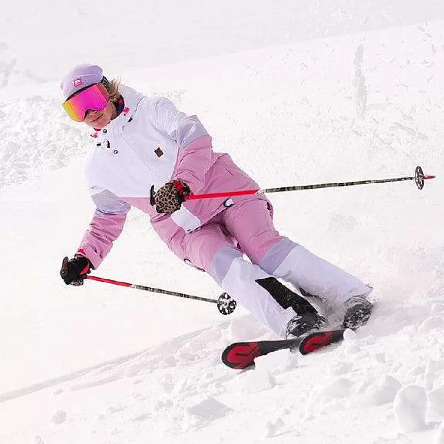 Women OOSC Snow Pants / Bibs>1080 Women'S Ski & Snowboard Pant - Pastel Pink, White & Pastel Purple