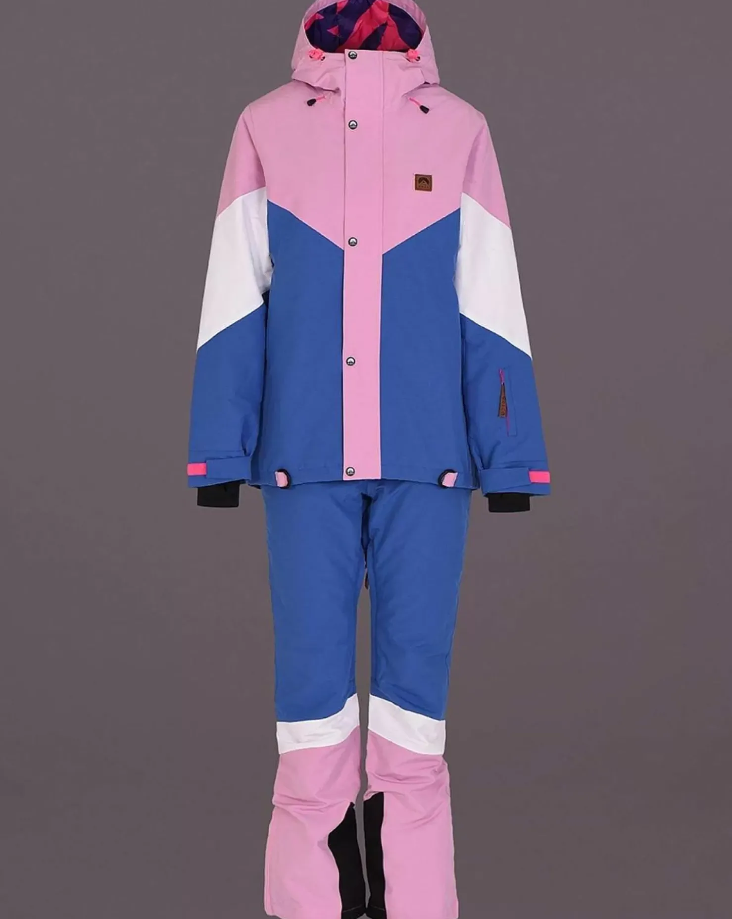 Women OOSC 1080 Jackets & Pants>1080 Women'S Ski & Snowboard Pant - Pastel Pink, White & Blue