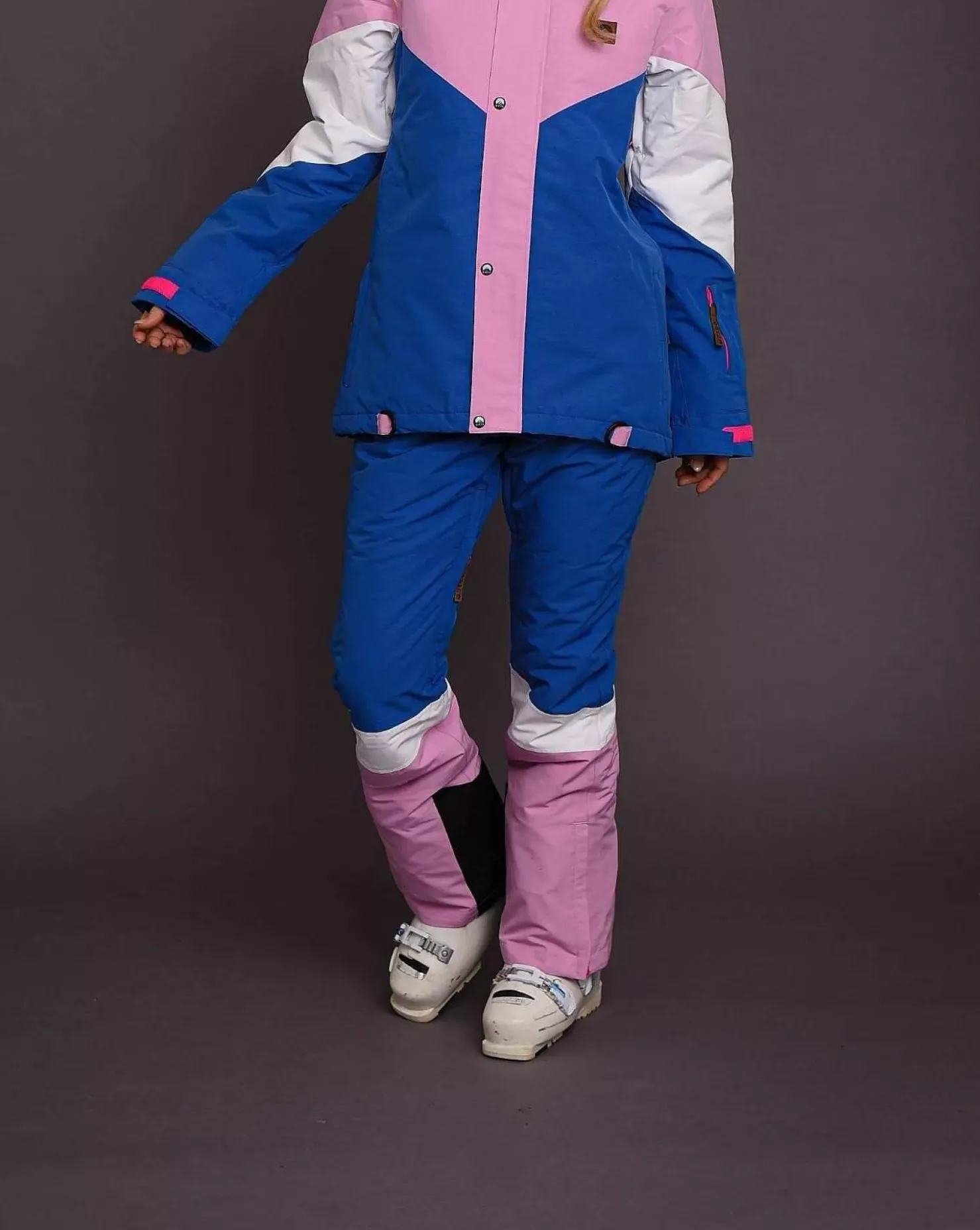 Women OOSC 1080 Jackets & Pants>1080 Women'S Ski & Snowboard Pant - Pastel Pink, White & Blue
