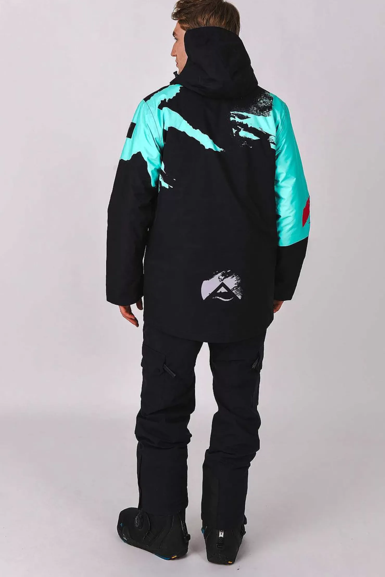 Men OOSC Snow Jackets>Afterparty Jacket Black & Mint Men'S