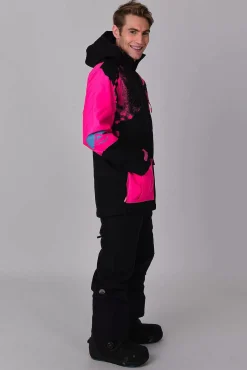 Men OOSC After Party Jackets>Afterparty Jacket Black & Pink Men'S