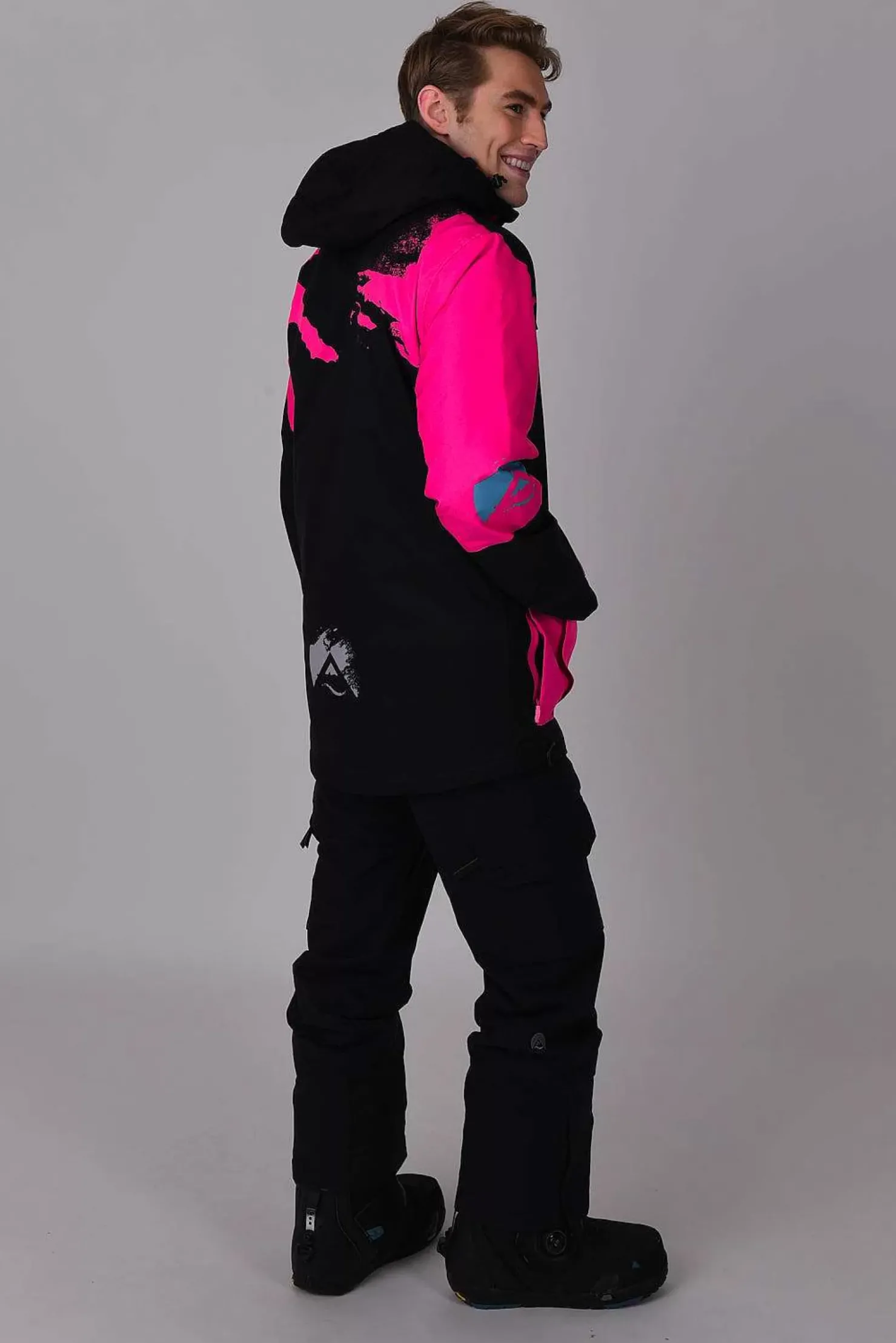 Men OOSC After Party Jackets>Afterparty Jacket Black & Pink Men'S