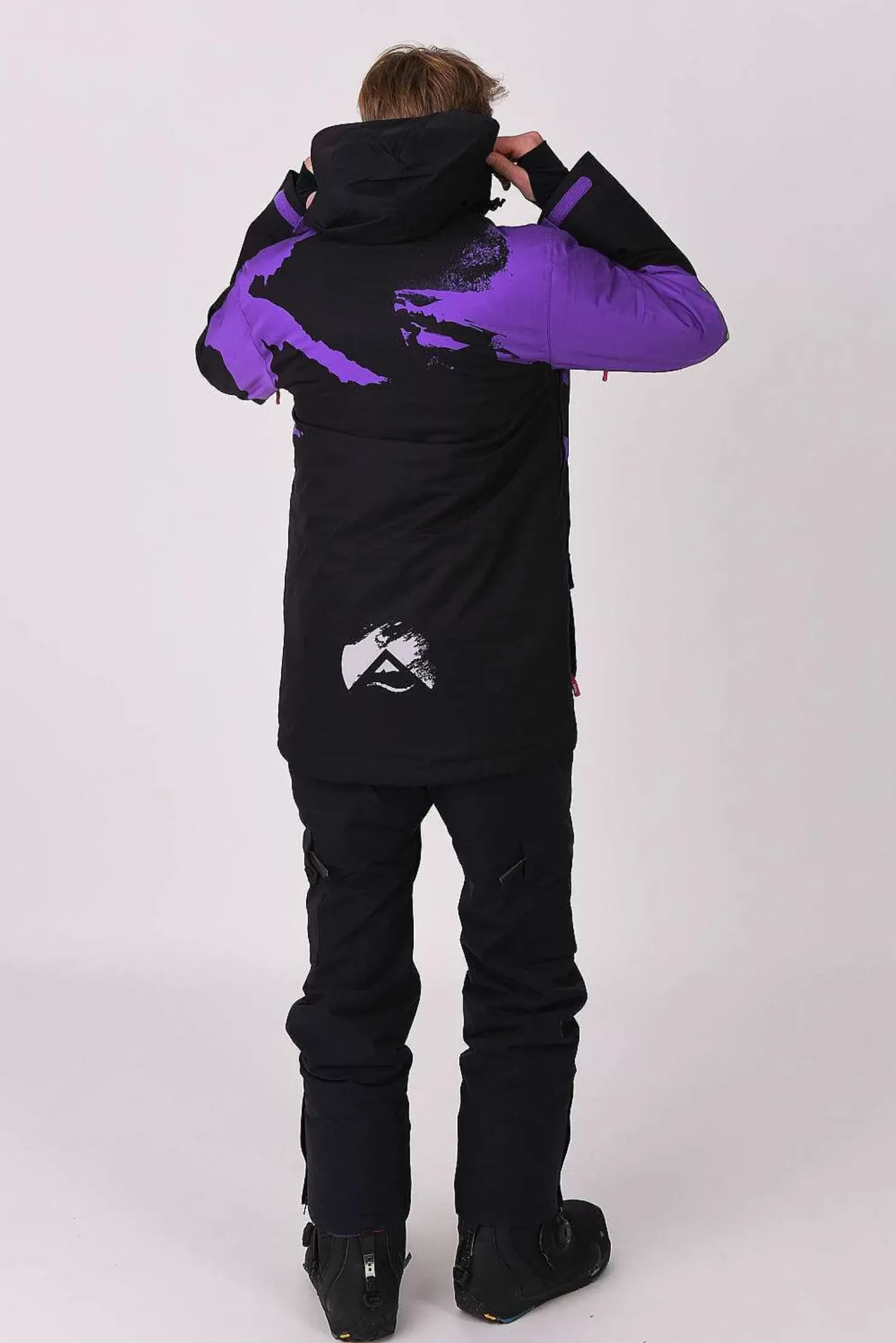 Men OOSC Snow Jackets>Afterparty Jacket Black & Purple Men'S