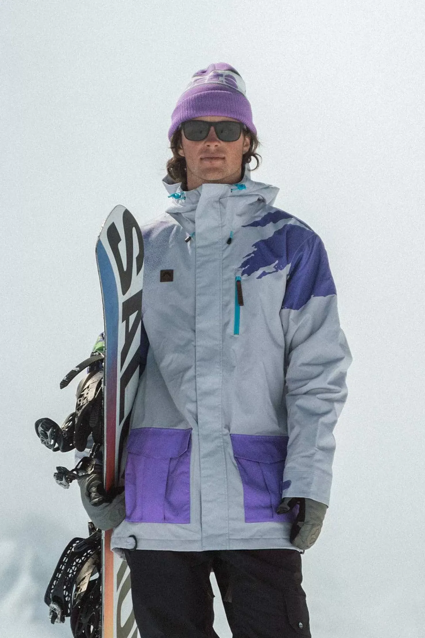 Men OOSC After Party Jackets>Afterparty Jacket Grey & Purple Men'S