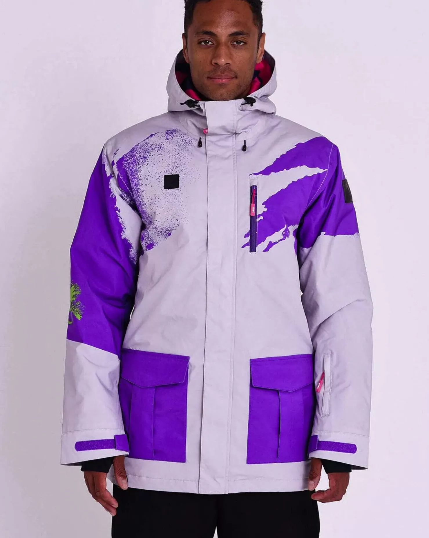 Men OOSC After Party Jackets>Afterparty Jacket Grey & Purple Men'S