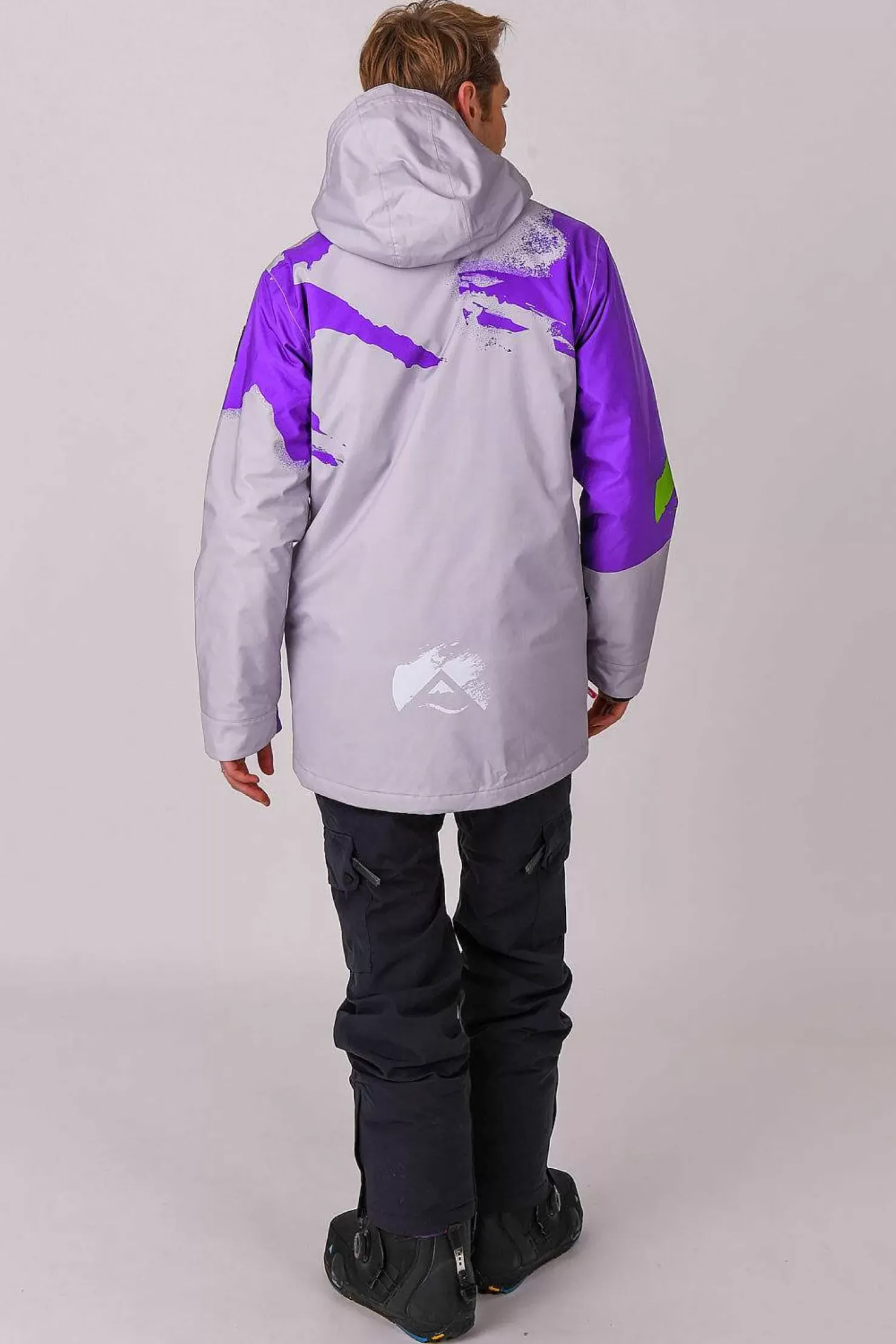Men OOSC Snow Jackets>Afterparty Jacket Grey & Purple Men'S