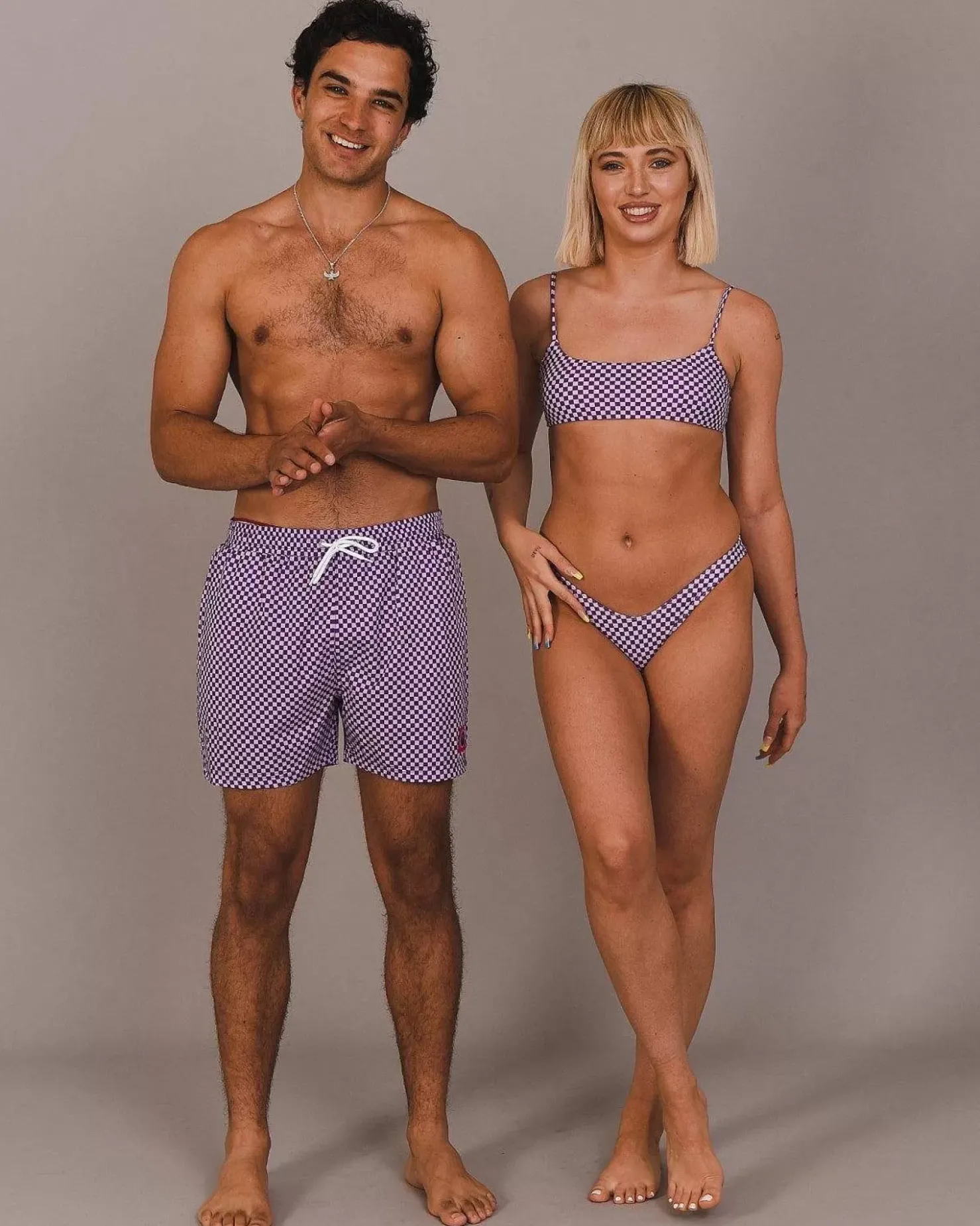 Women OOSC Bikinis>Checkmate Brazilian Bikini Bottoms