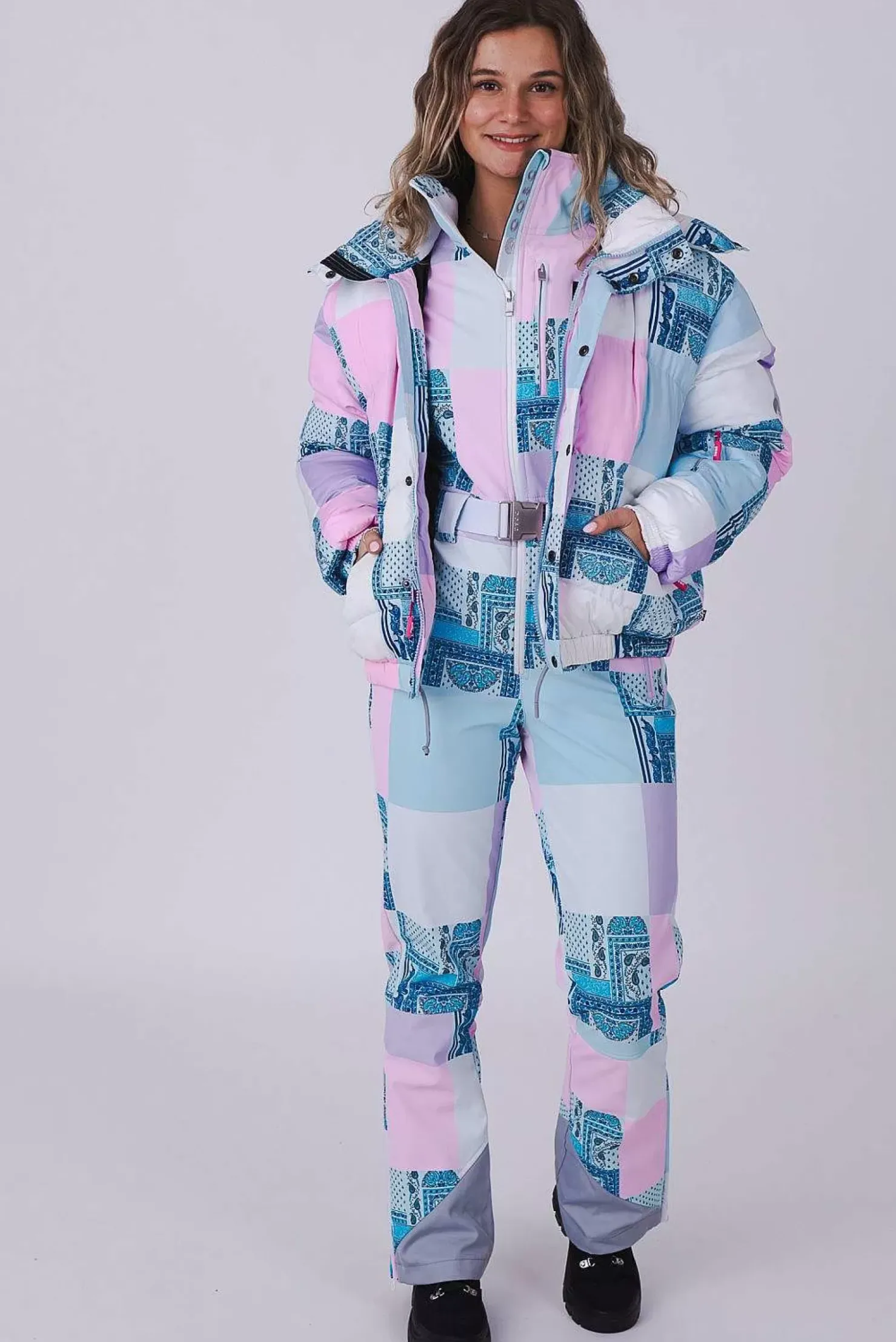 Women OOSC Chic Luxury>Chic Ski Suit - Patchwork