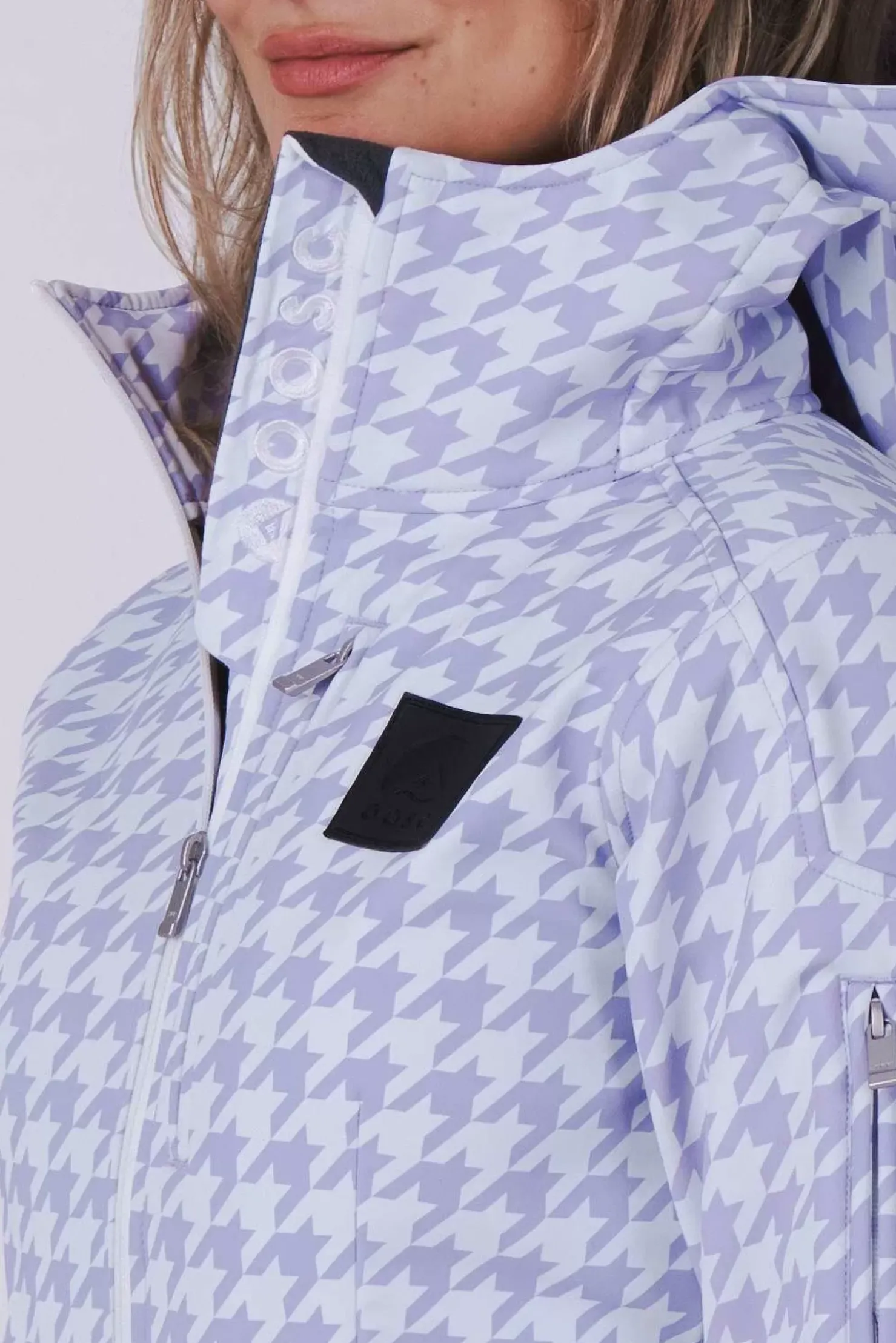 Women OOSC Chic Luxury>Chic Ski Suit - Purple Houndstooth