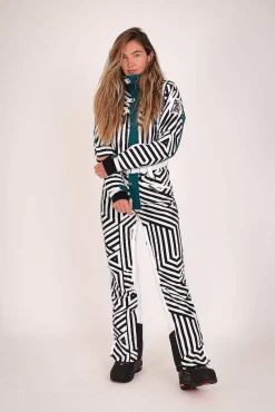Women OOSC Ski Suits>Fall Line Black & White Female Ski Suit