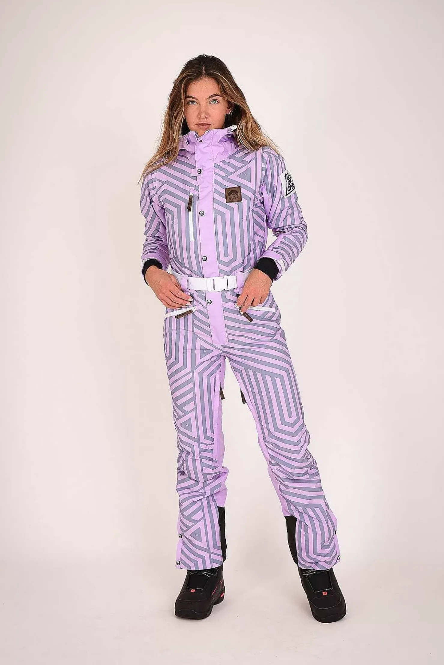 Women OOSC Ski Suits>Fall Line Purple & Grey Female Ski Suit