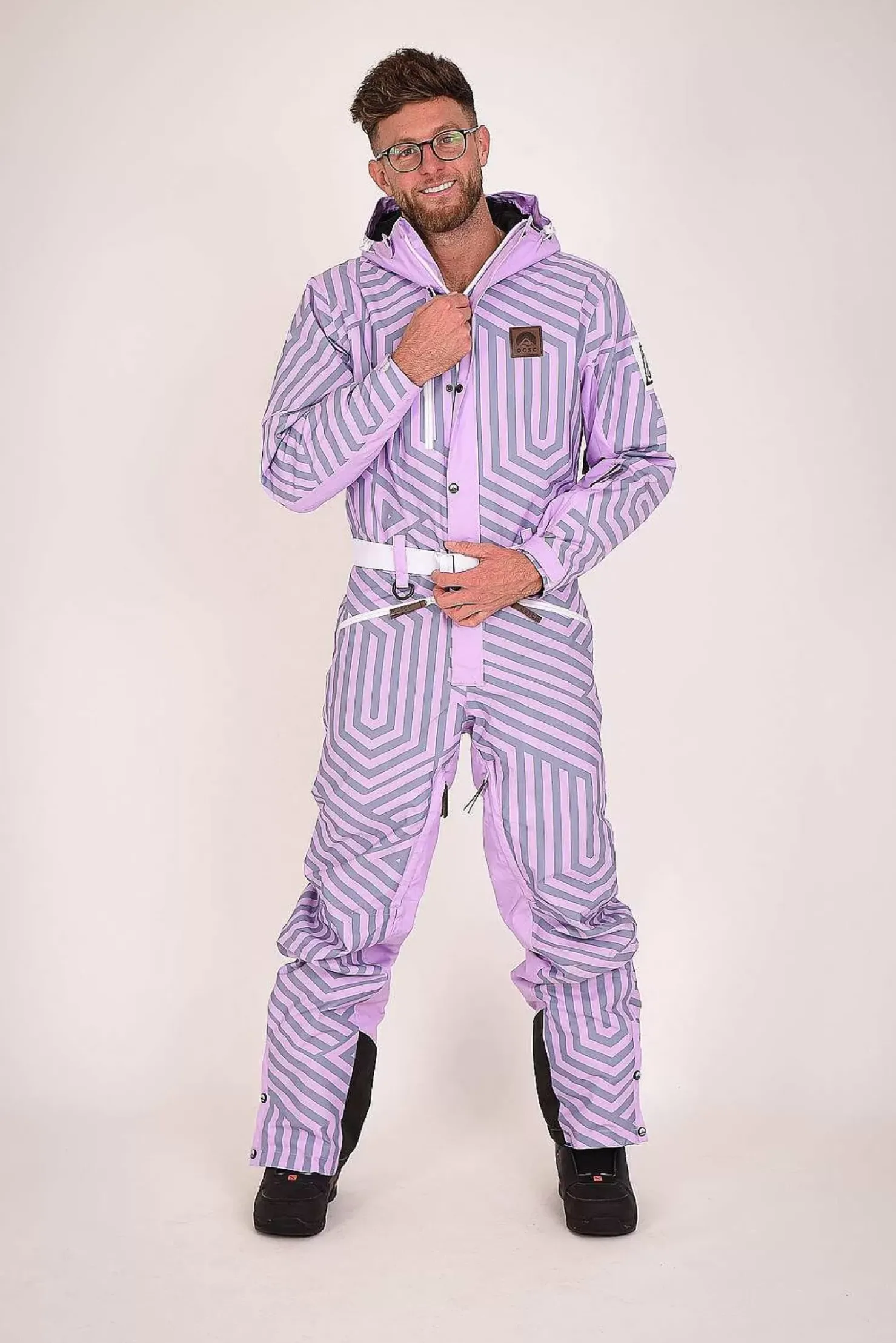 Men OOSC Ski Suits>Fall Line Purple & Grey Men'S Ski Suit
