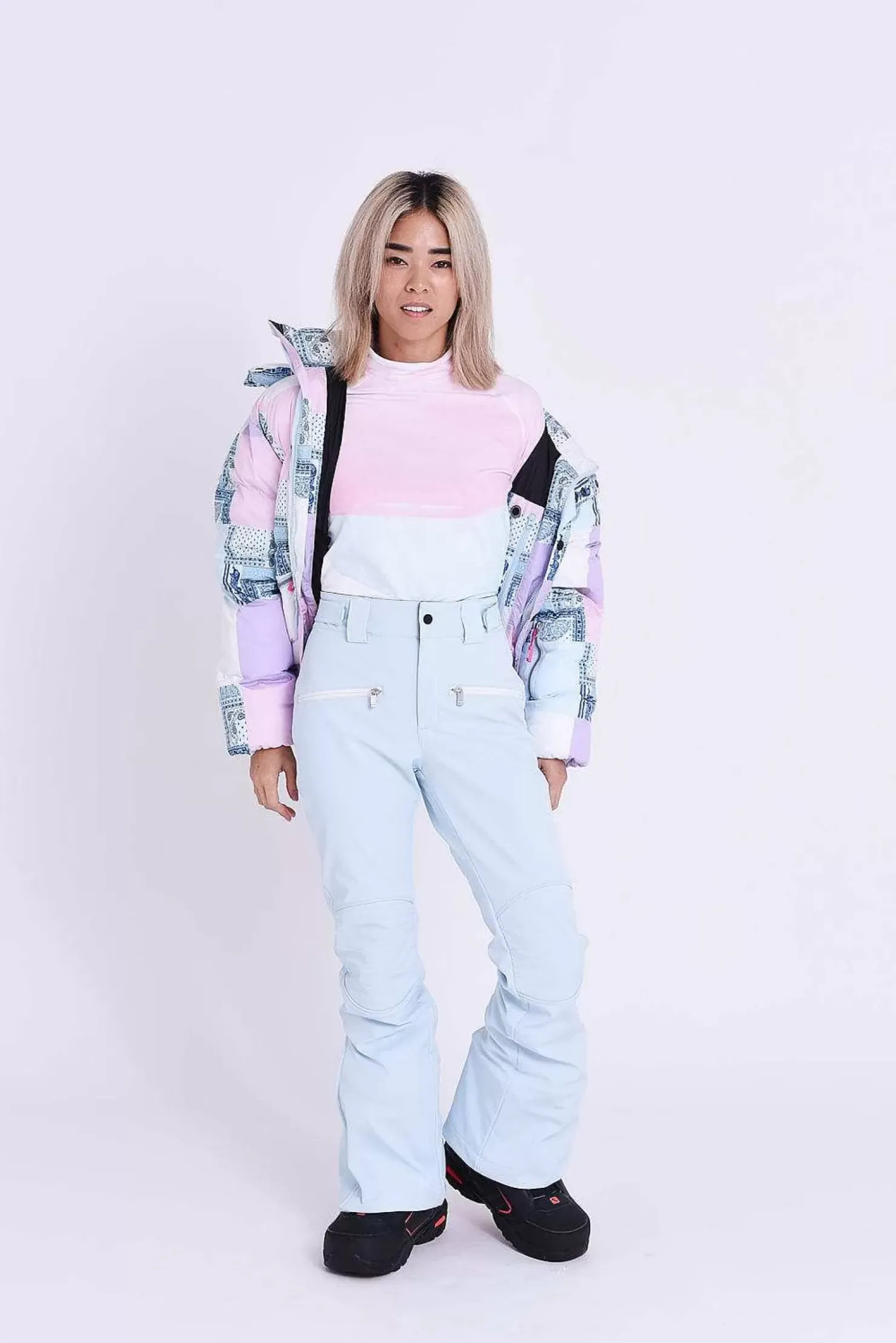 Women OOSC Snow Pants / Bibs>Ice Blue Chic Pants