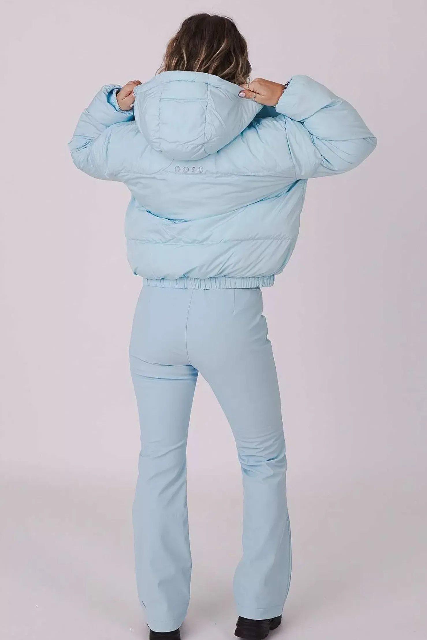 Women OOSC Snow Jackets>Ice Blue Chic Puffer Jacket