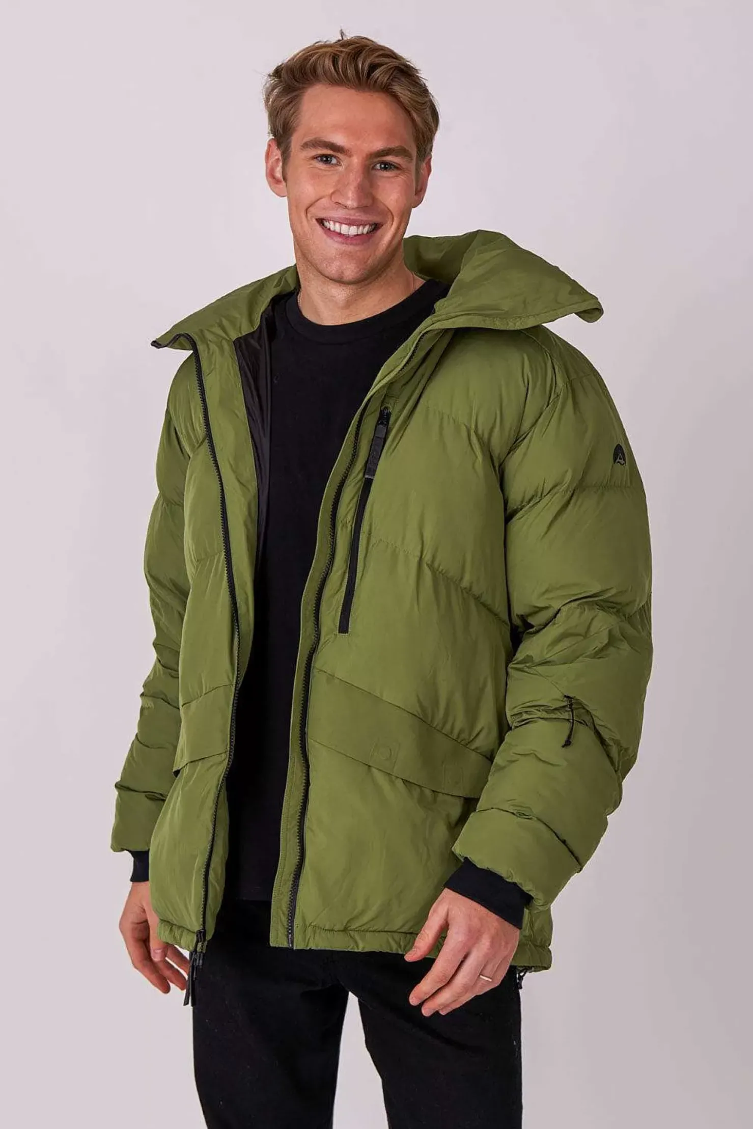 Men OOSC Puffer Jackets>Men'S Puffer Jacket Khaki