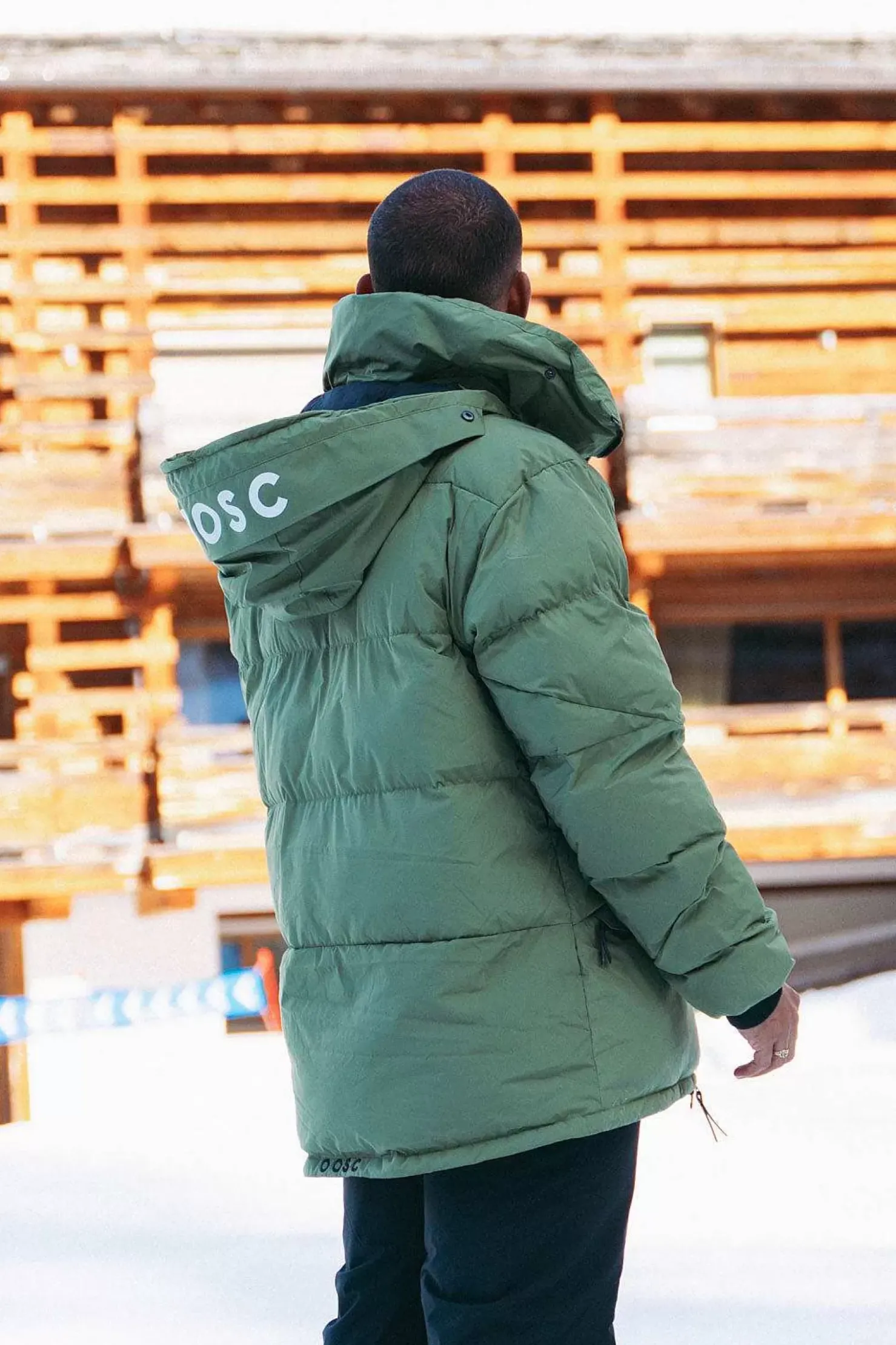 Men OOSC Snow Jackets>Men'S Puffer Jacket Khaki