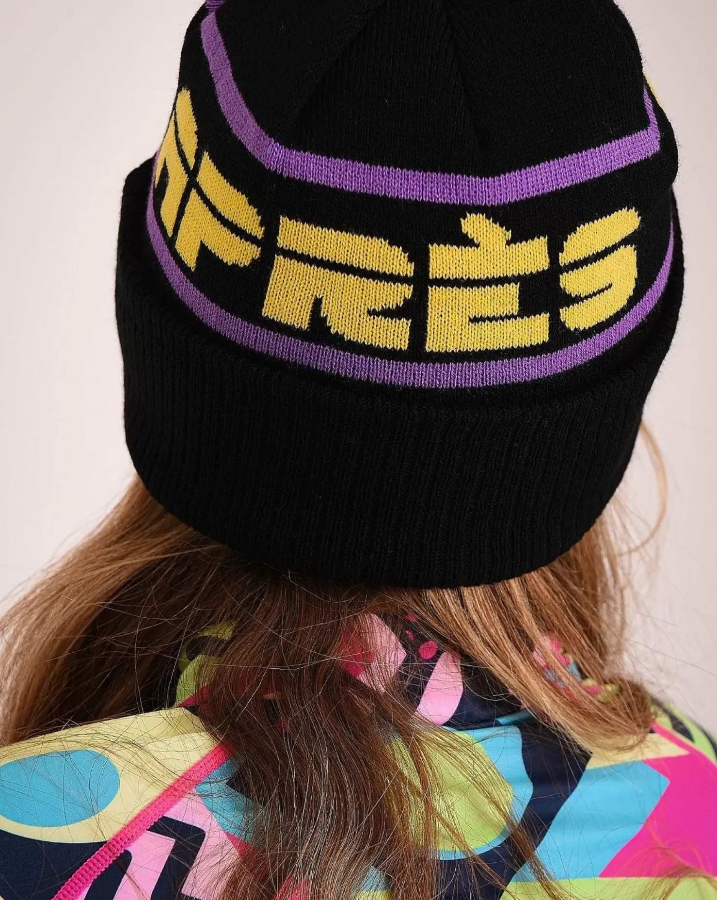 OOSC Beanies>Apres Beanie - Black, Purple, Yellow