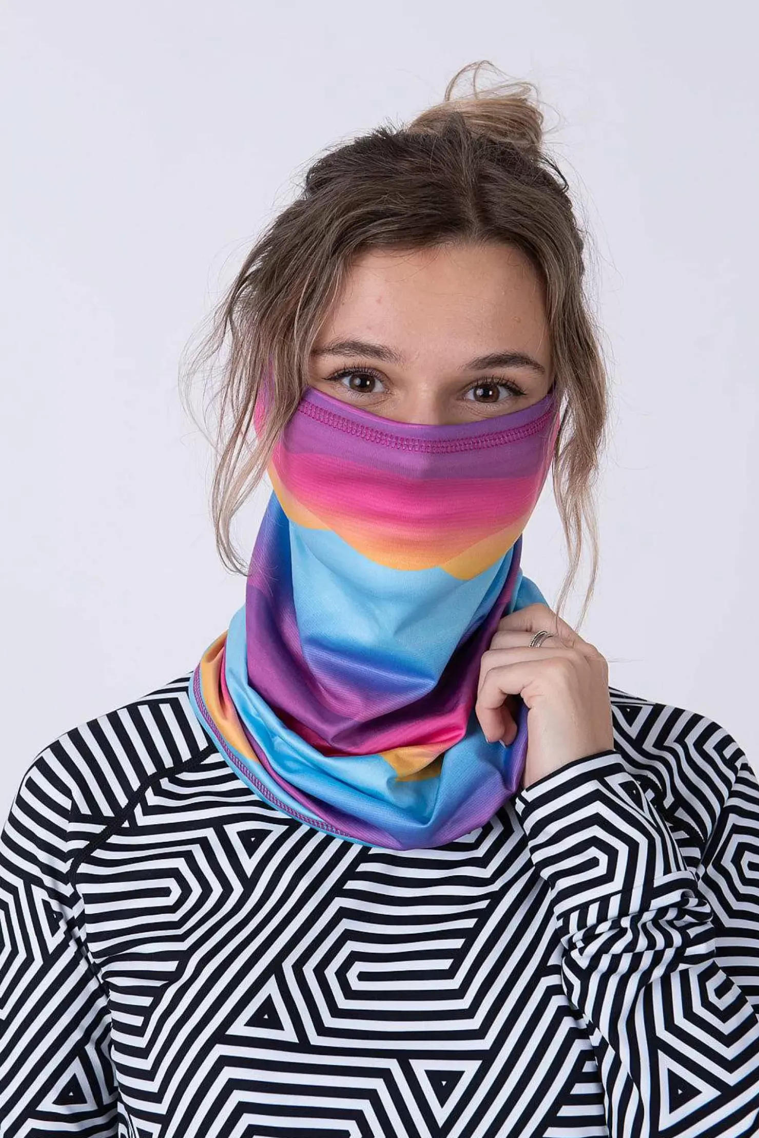 OOSC Neck Warmers>Neckwarmer - Mambo Sunset Print