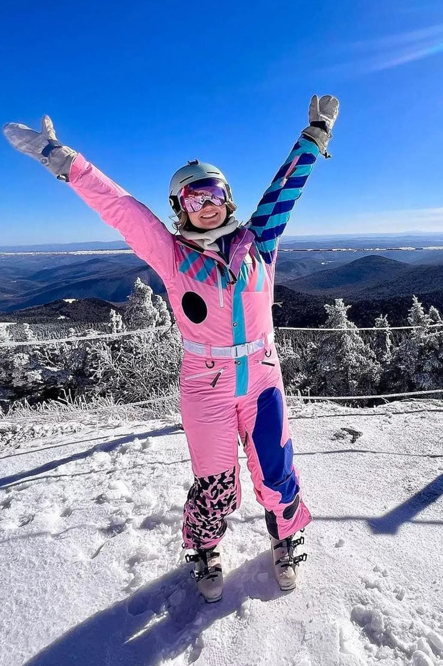 Women OOSC Curved Ski Suits>Penfold In Pink Ski Suit - Women'S Curved