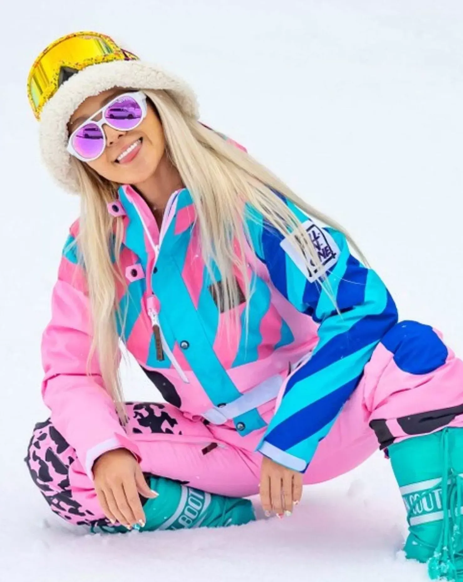 Women OOSC Ski Suits>Penfold In Pink Ski Suit - Women'S