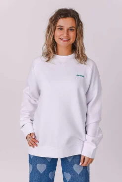 Women OOSC Sweats>Penfold Sweatshirt - White