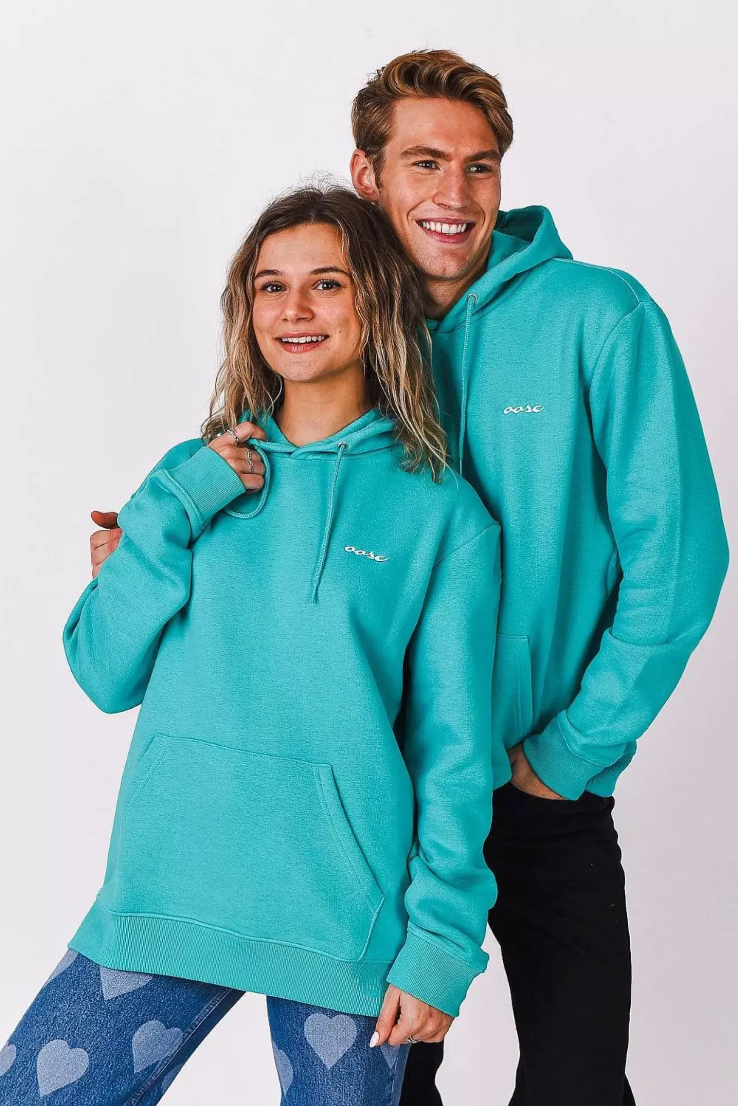Women OOSC Hoodies>Powder Club Hoodie - Aqua