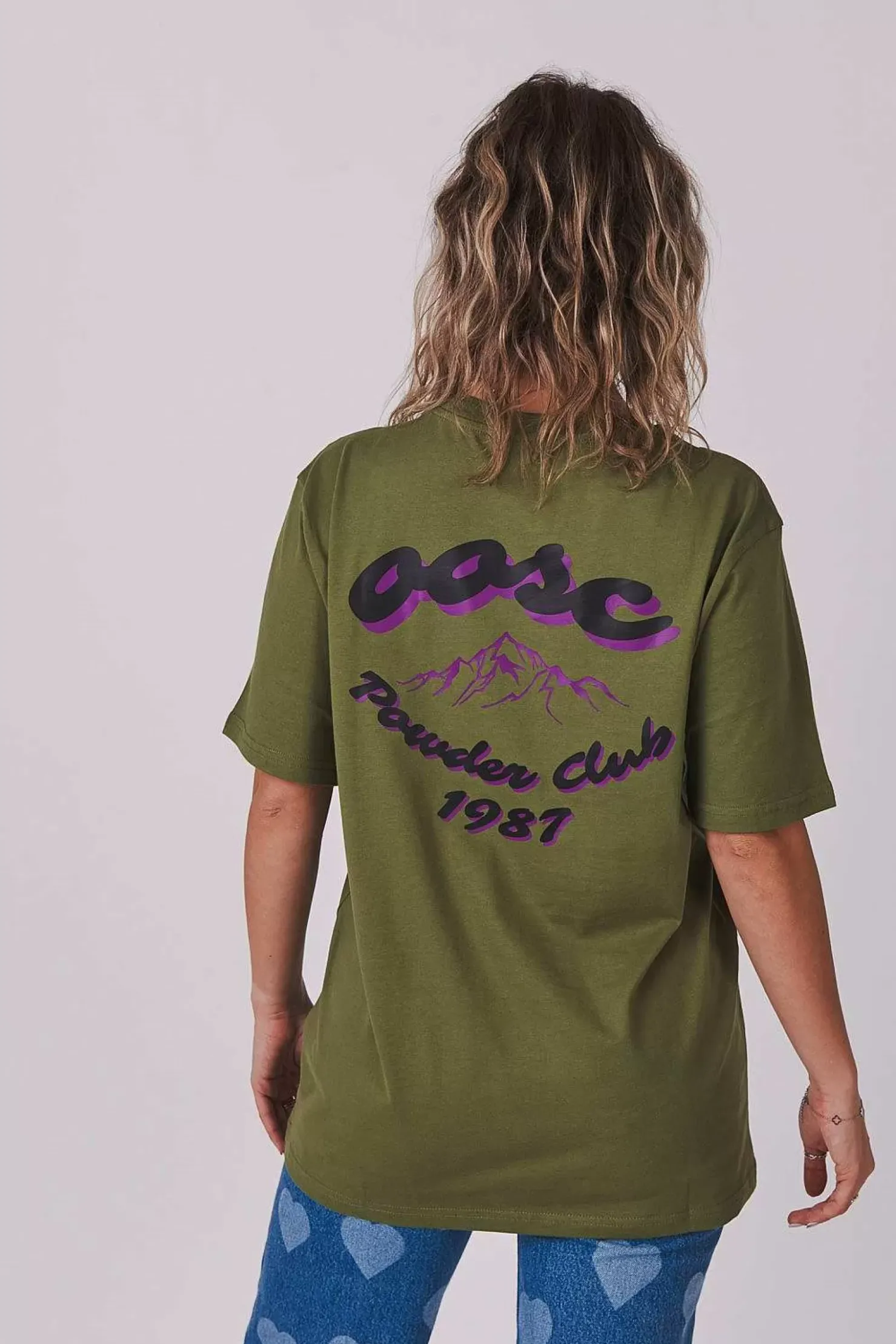 Women OOSC Tees>Powder Club T-Shirt - Khaki