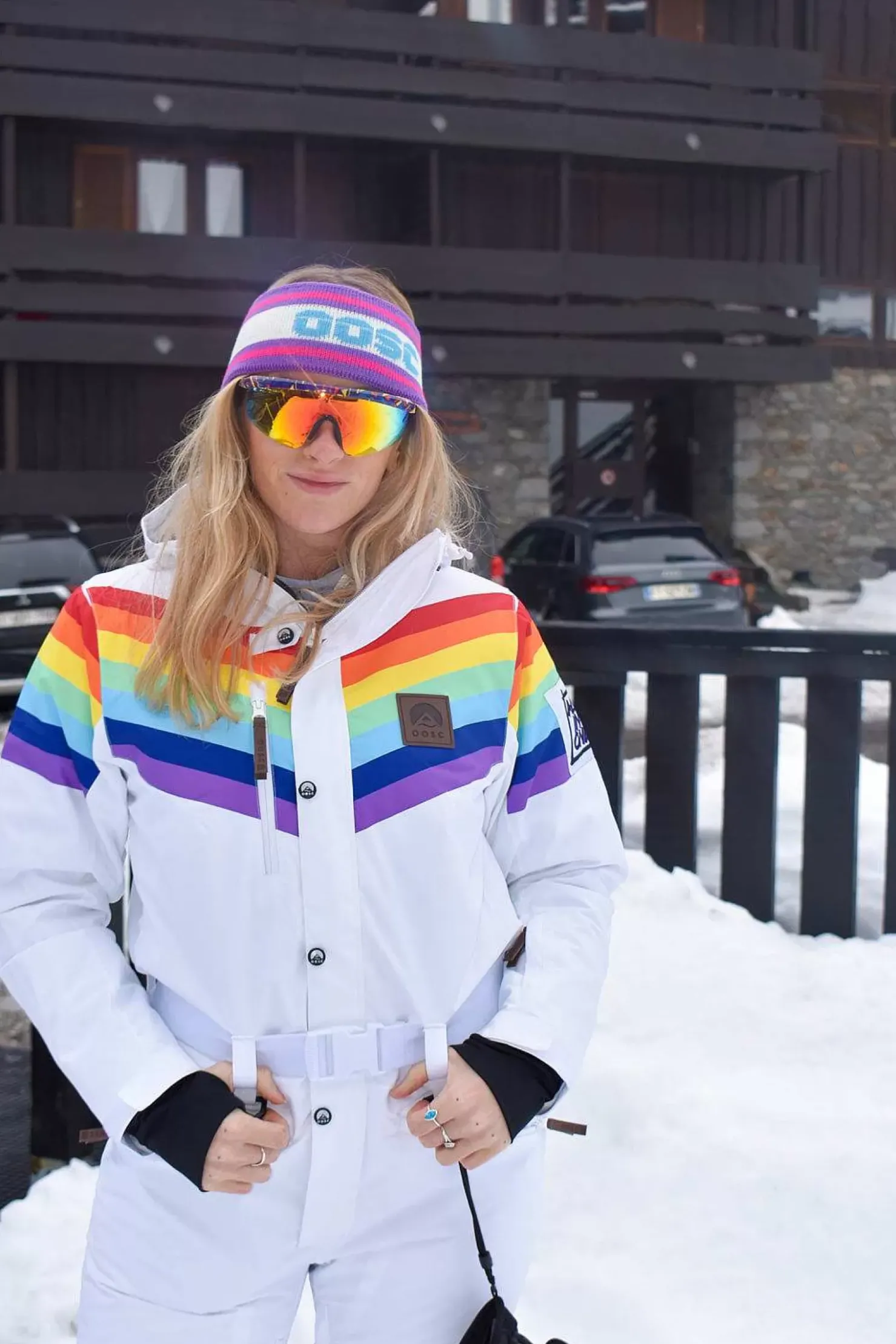 Women OOSC Ski Suits>Rainbow Road Curved Female Ski Suit