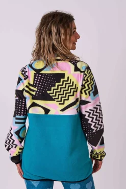 Women OOSC Fleece>Saved By The Bell Fleece Teal - Women'S