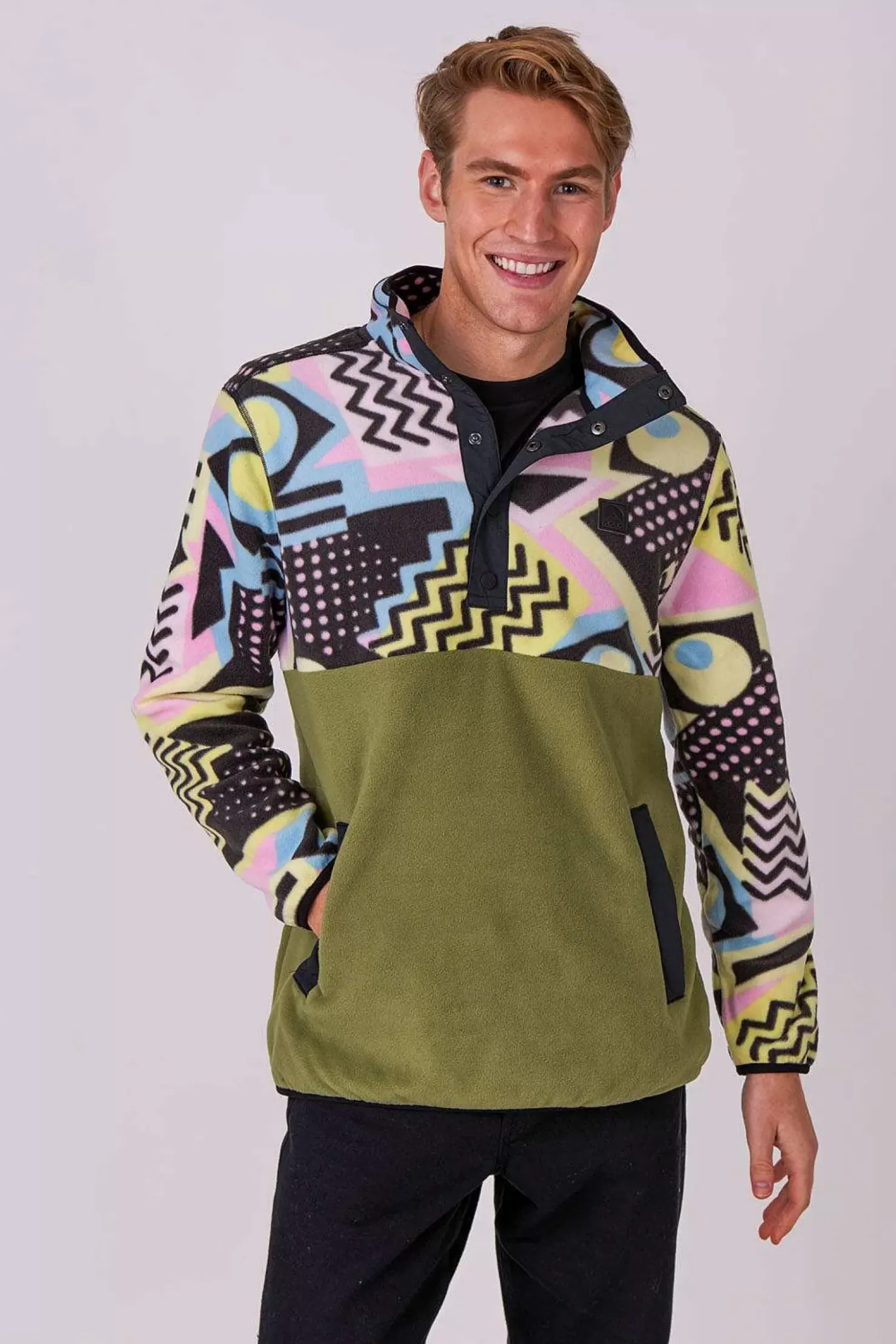 Men OOSC Fleeces>Saved By The Bell Fleece Khaki - Men'S
