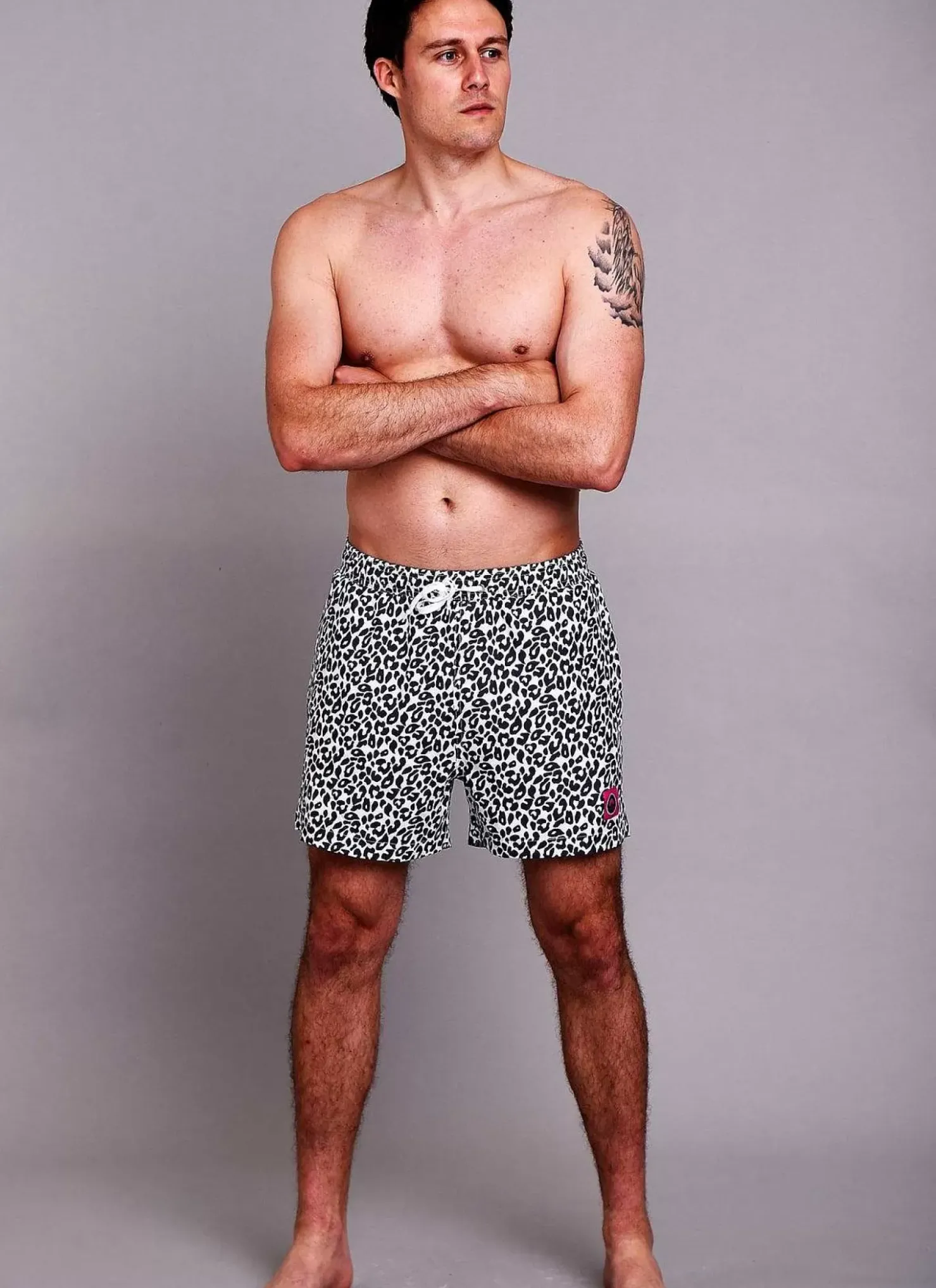 Men OOSC Swim Shorts>Snow Leopard Men'S Swim Shorts