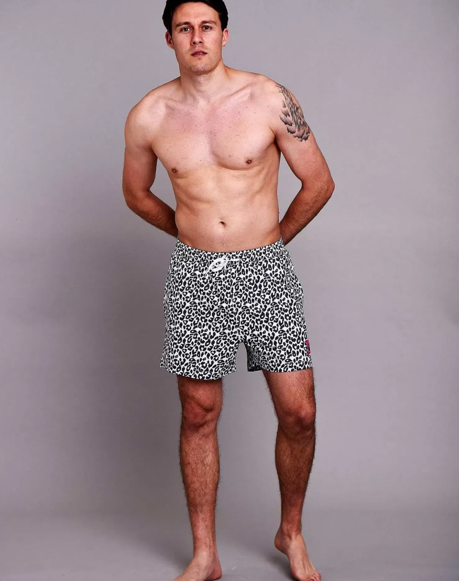 Men OOSC Swim Shorts>Snow Leopard Men'S Swim Shorts