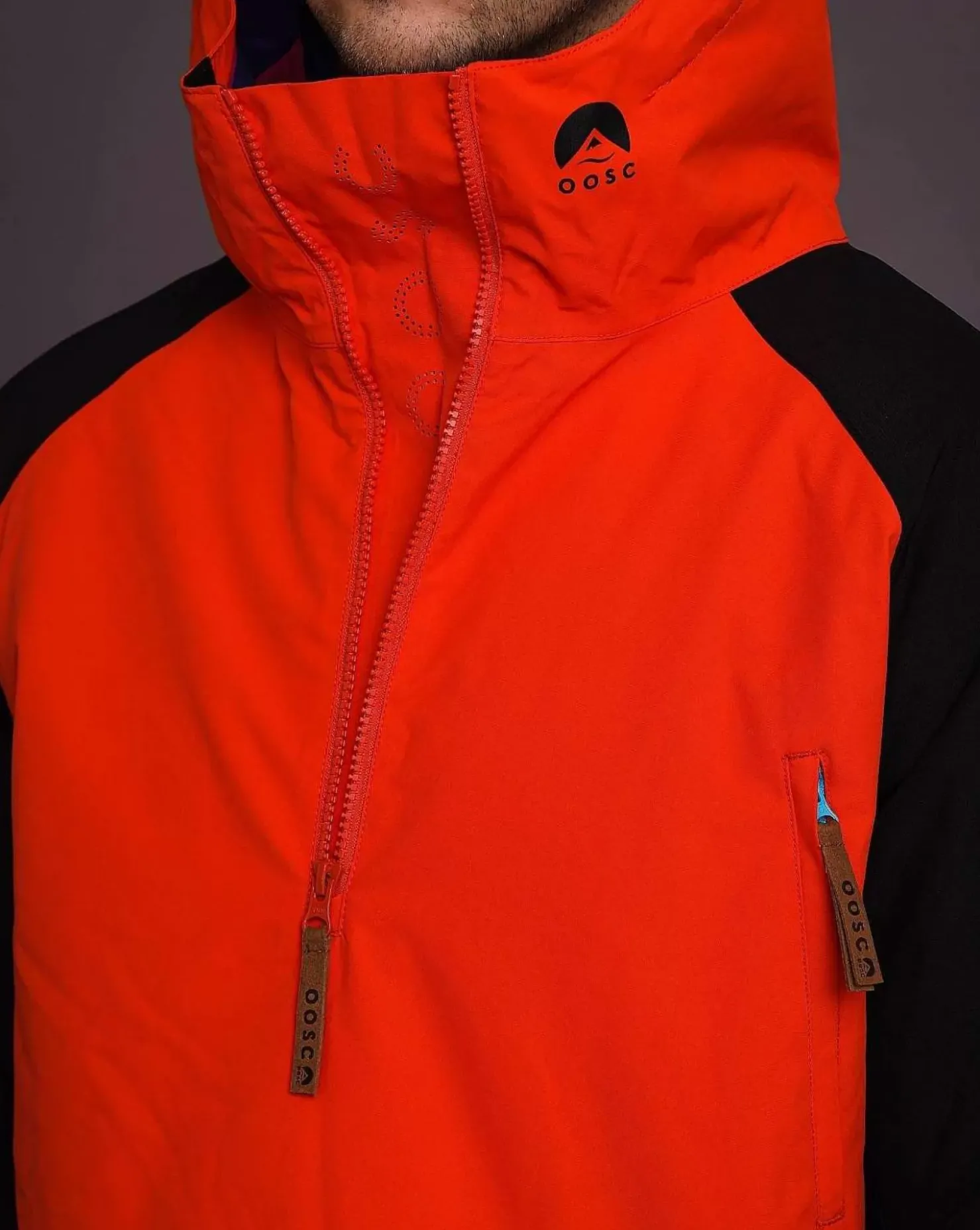 Men OOSC Snow Jackets>Snow Park Overhead Jacket - White & Red