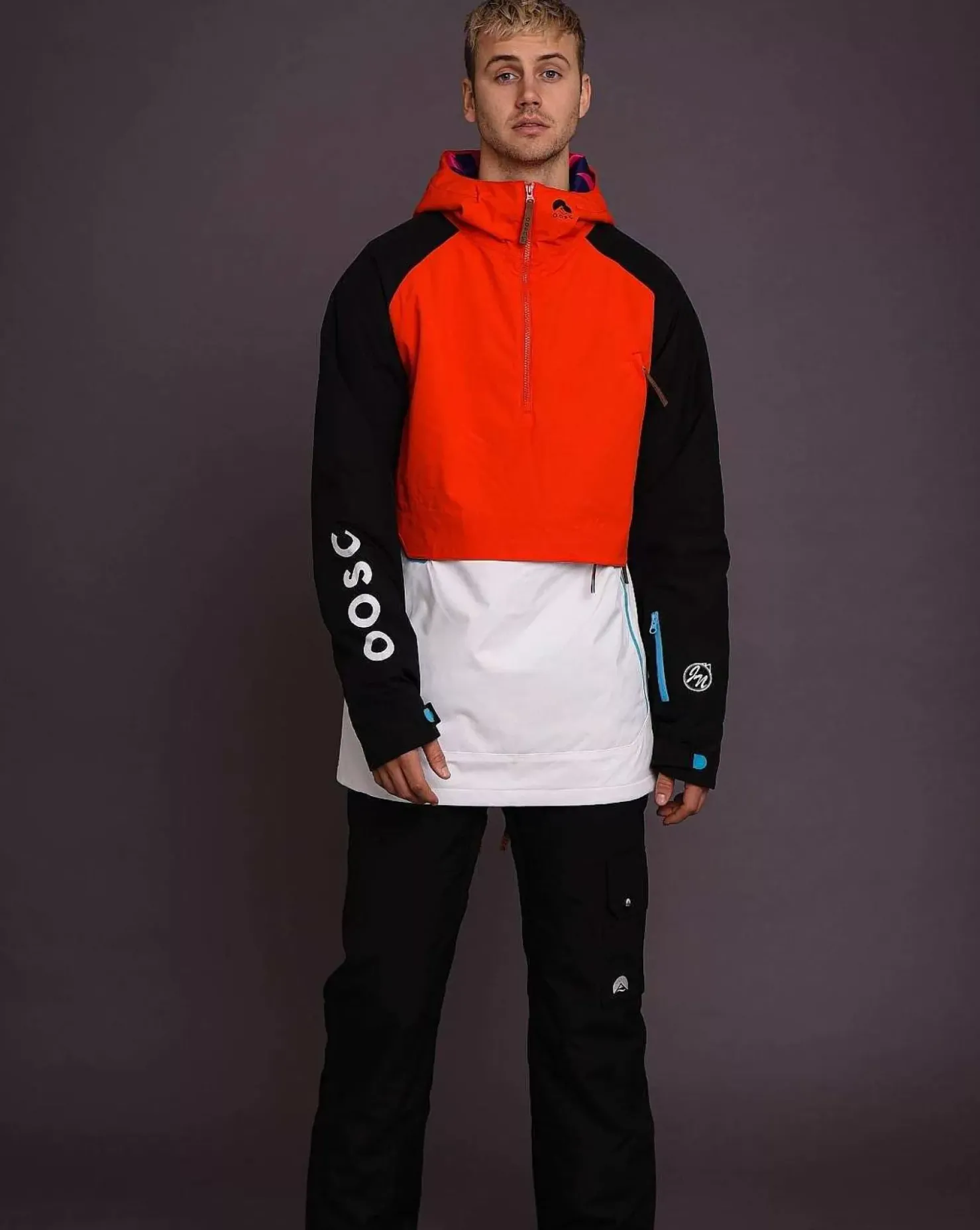 Men OOSC Snow Jackets>Snow Park Overhead Jacket - White & Red