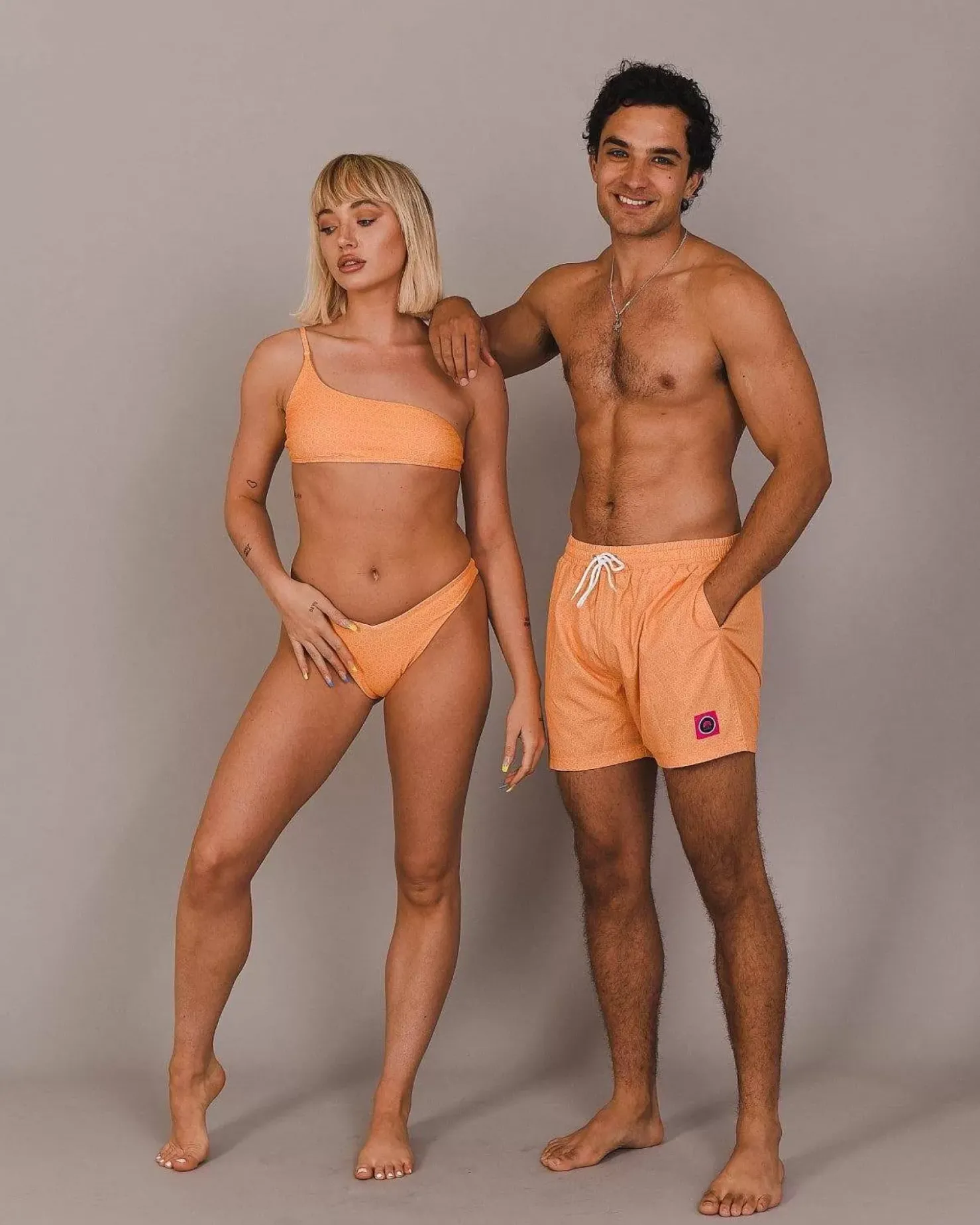 Men OOSC Swim Shorts>Tangerine Squeeze Men'S Swim Shorts