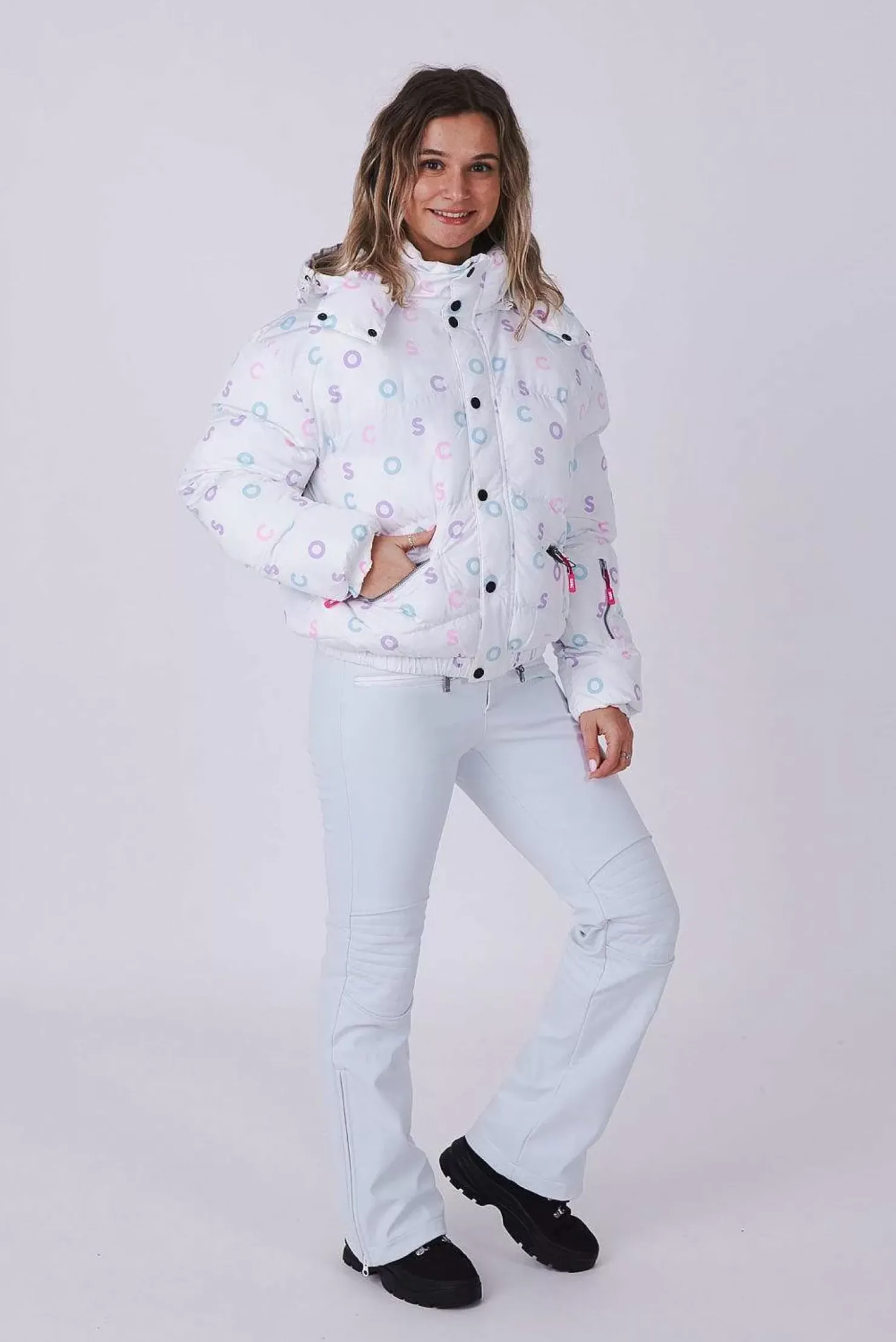 Women OOSC Chic Luxury>White Print Chic Puffer Jacket