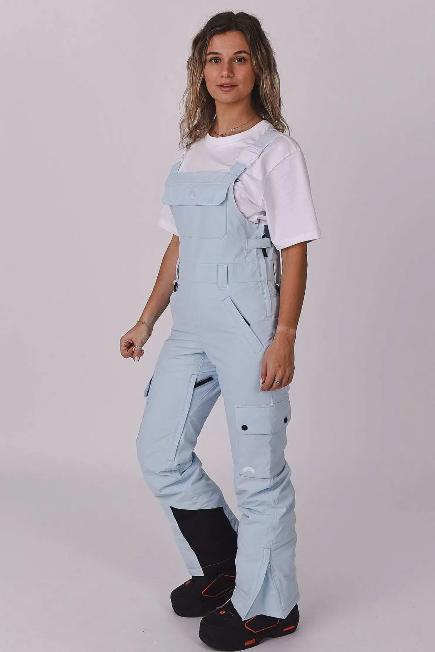 Women OOSC Yeh Girl Jackets & Bib Pants>Yeh Girl Bib Pant Ice Blue