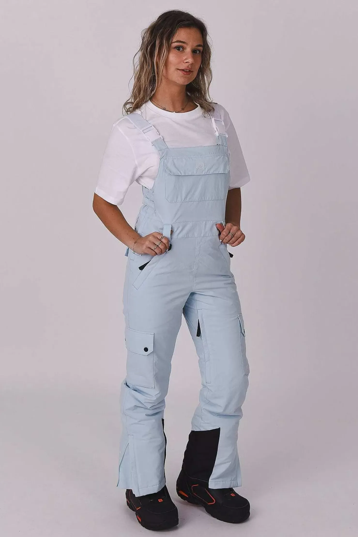 Women OOSC Yeh Girl Jackets & Bib Pants>Yeh Girl Bib Pant Ice Blue