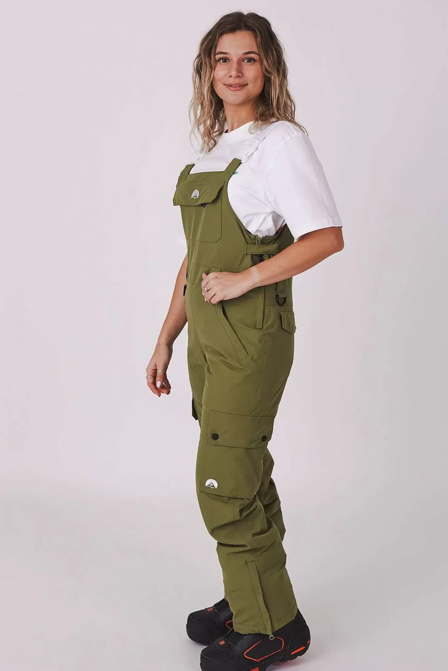 Women OOSC Snow Pants / Bibs>Yeh Girl Bib Pant Khaki