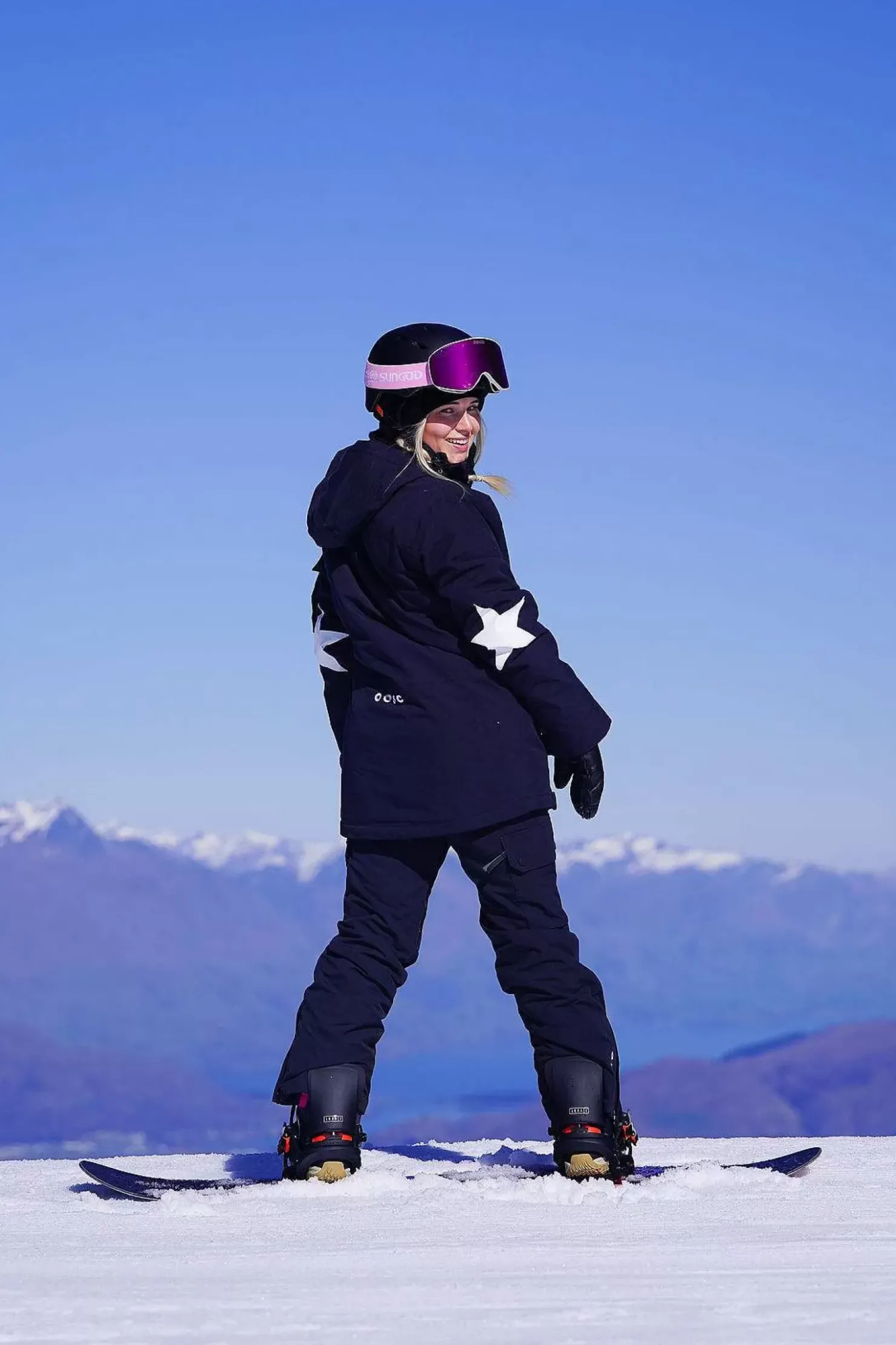 Women OOSC Yeh Girl Jackets & Bib Pants>Yeh Girl Ski & Snowboard Jacket - Katie Ormerod Black Stars Signature Line