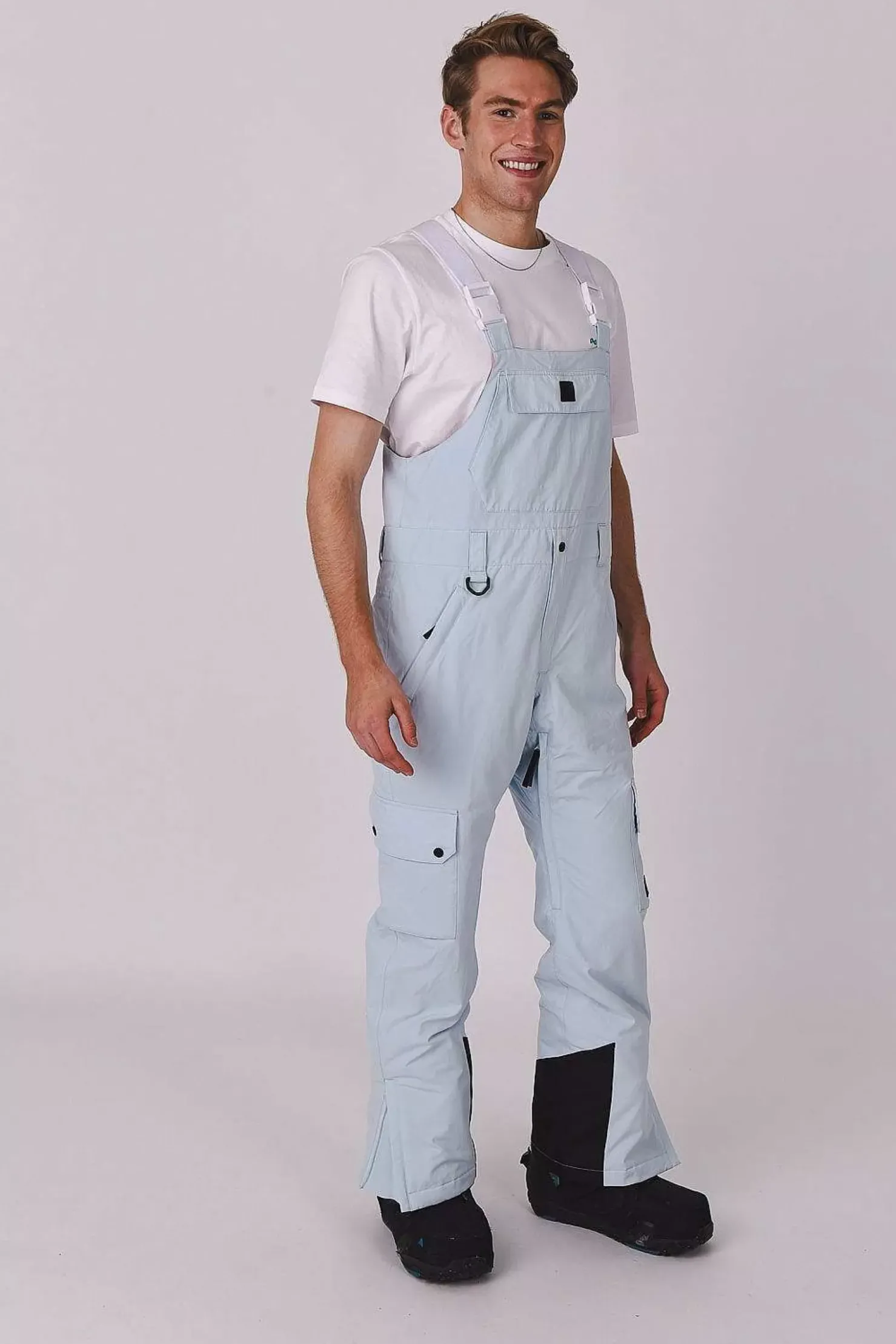 Men OOSC Yeh Man Jackets & Bib Pants>Yeh Man Bib Pant Ice Blue
