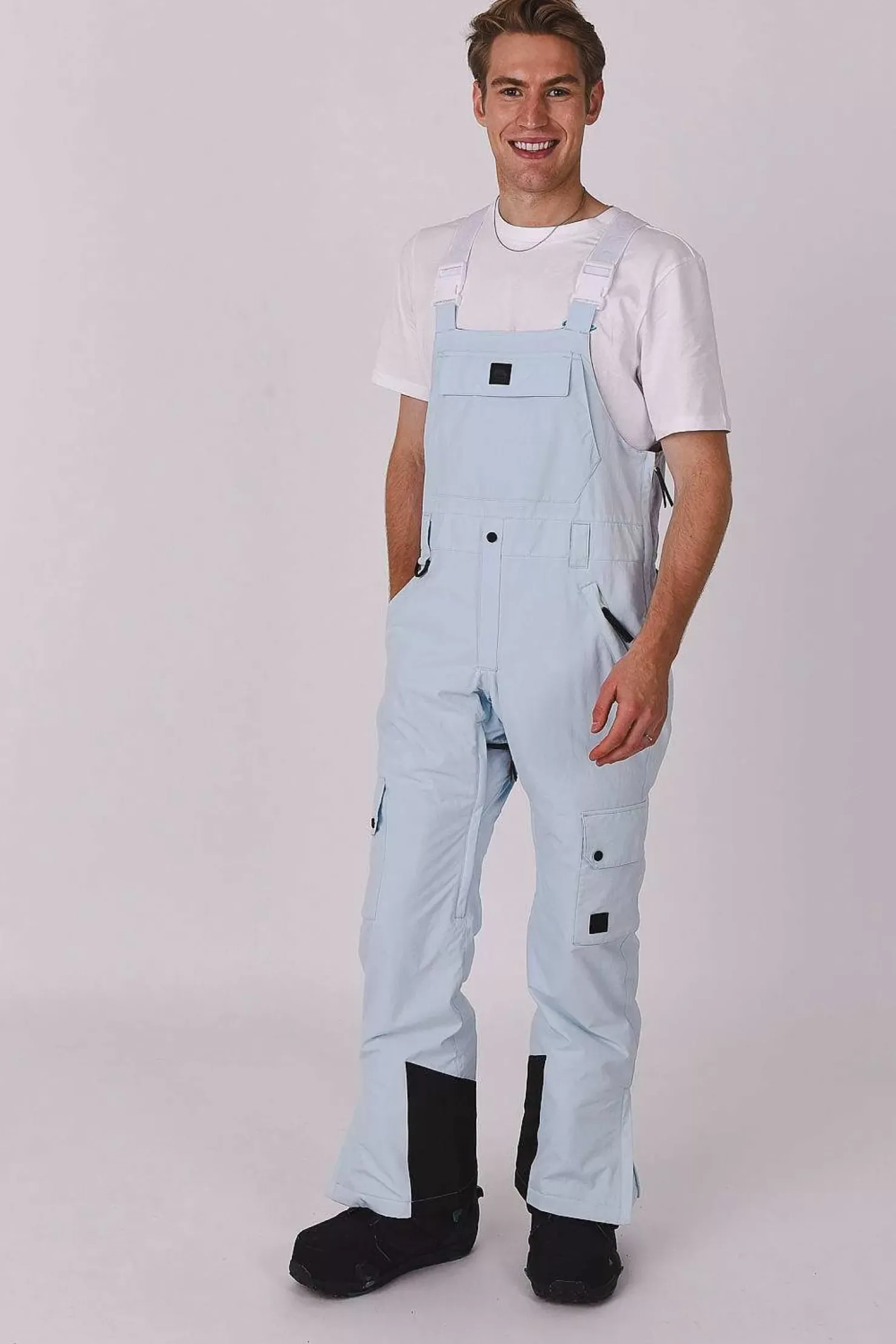 Men OOSC Yeh Man Jackets & Bib Pants>Yeh Man Bib Pant Ice Blue