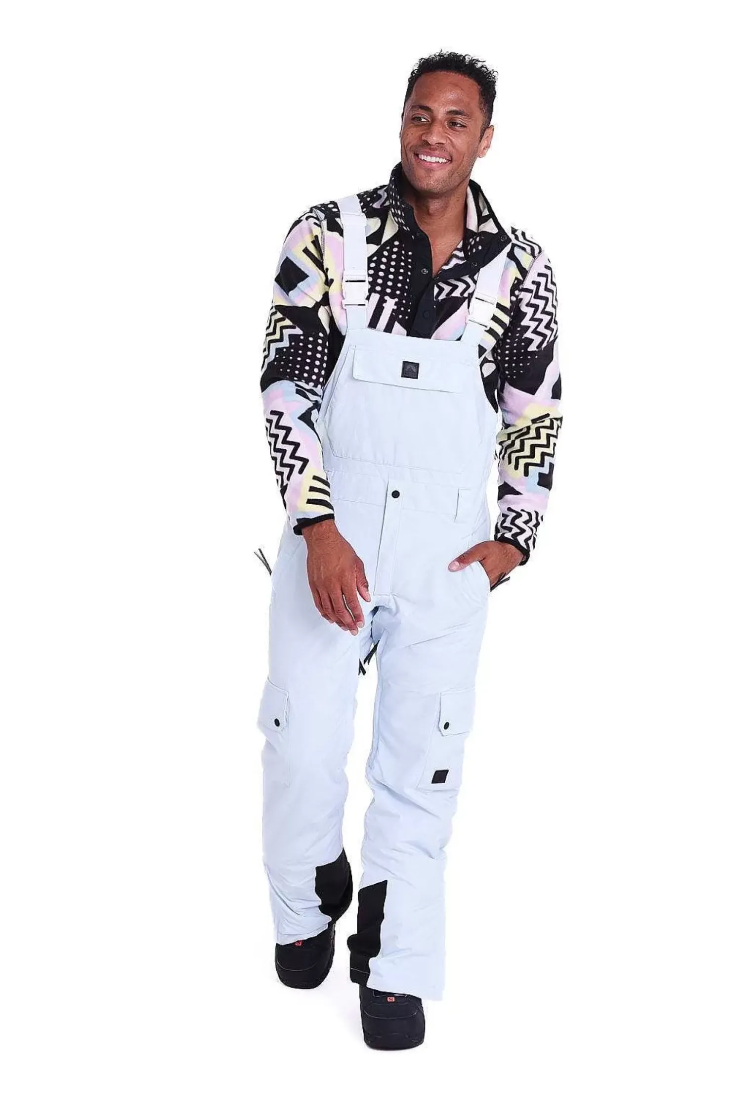 Men OOSC Yeh Man Jackets & Bib Pants>Yeh Man Bib Pant Ice Blue